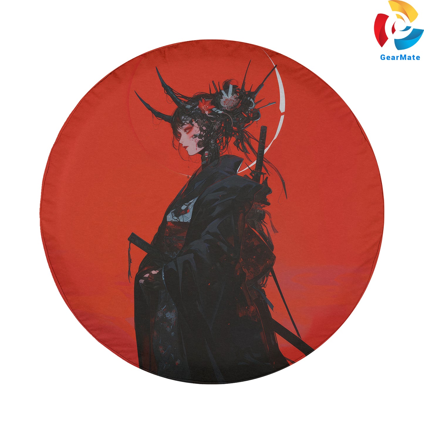 Cyberpunk Anime Girl Sci-fi Spare Tire Cover – Premium Waterproof UV Resistant Protector