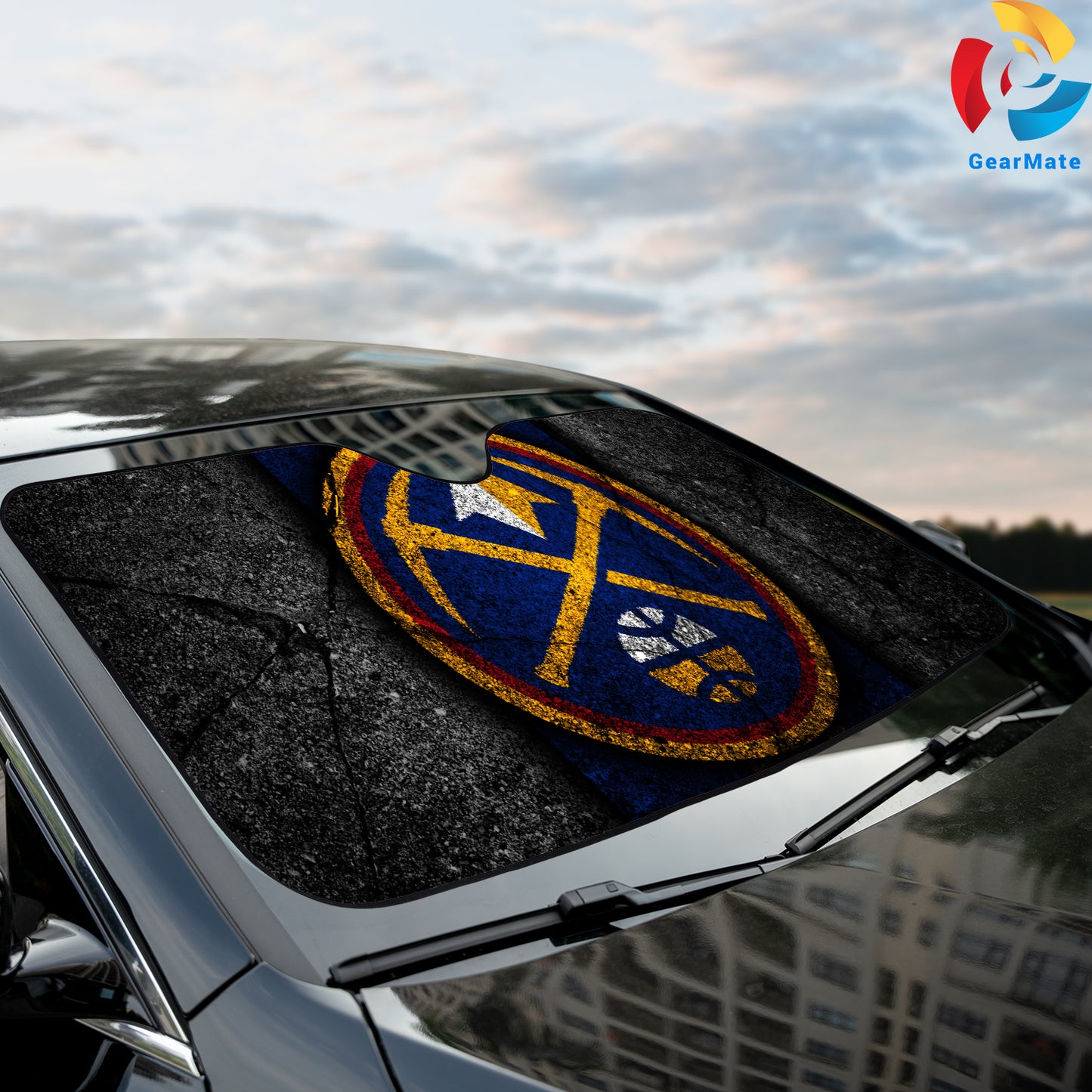 Denver Nuggets NBA Team Reflective Car Sunshade – Premium Heat & UV Protection, Universal Fit