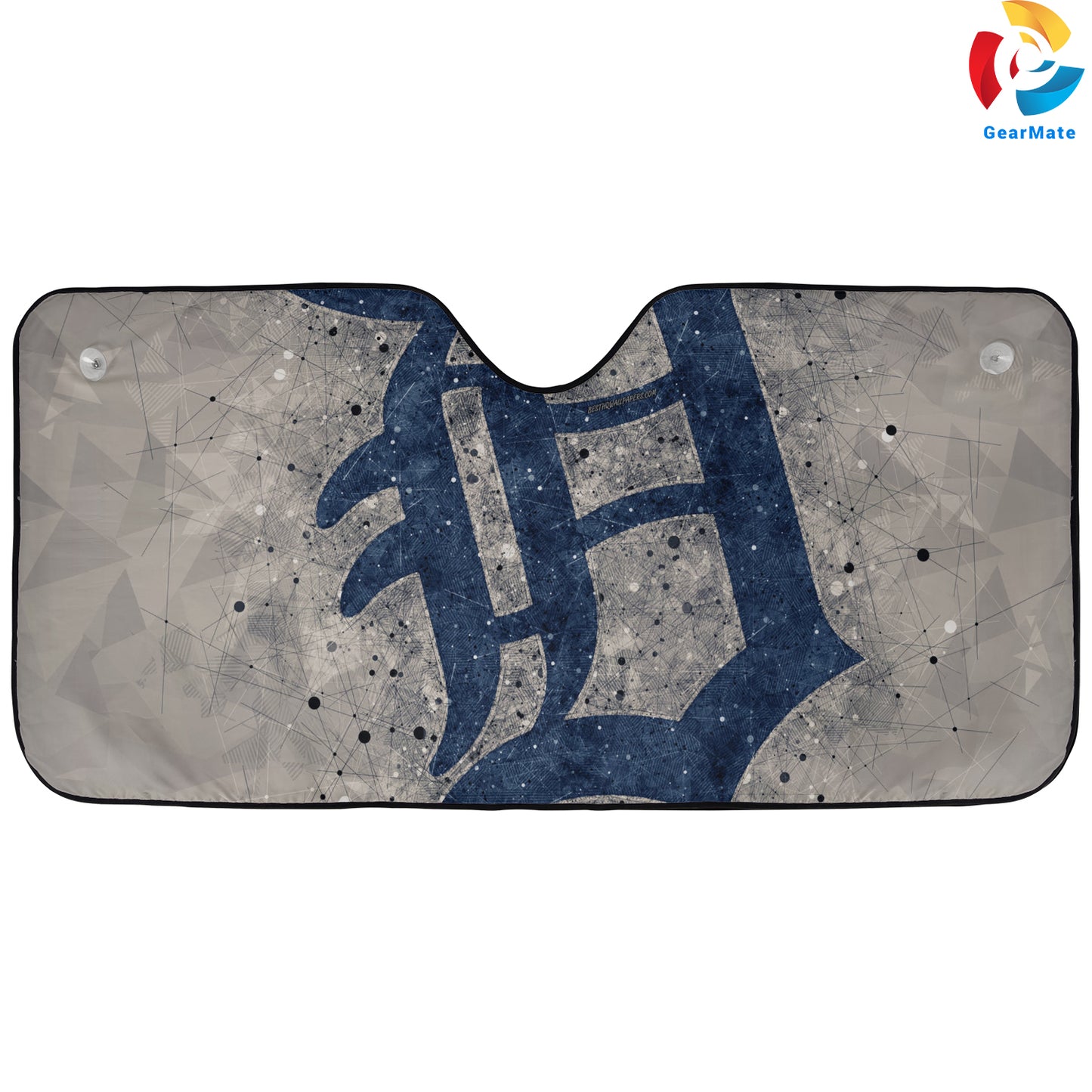 Detroit Tigers MLB Baseball Geometry Reflective Car Sunshade – Premium Heat & UV Protection, Universal Fit