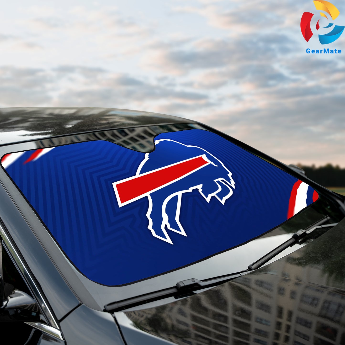 Buffalo Bills NFL Football Team Logo Reflective Car Sunshade – Premium Heat & UV Protection, Universal Fit