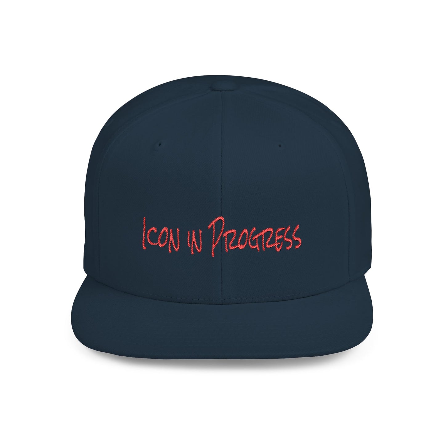 Text Icon in Progress Flat Bill Snapback – Lightweight, Custom Fit, Premium Quality