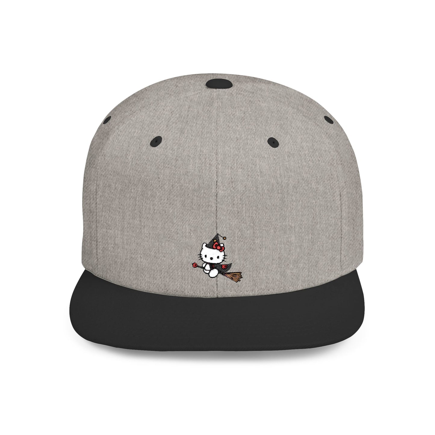Icons Embroidered Kitty Flat Bill Snapback – Lightweight, Custom Fit, Premium Quality