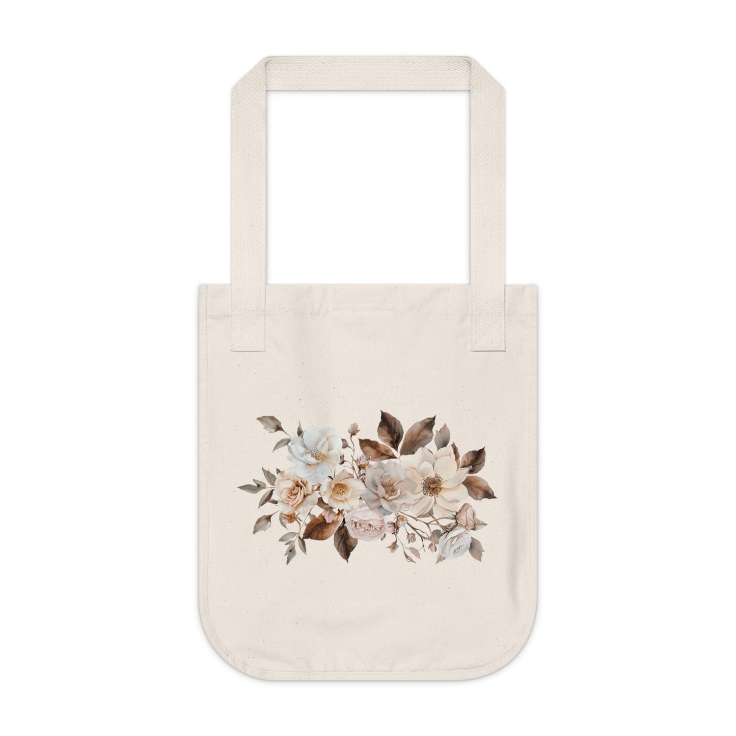 Copy of Copy of Flowers Angels Floral Organic Canvas Tote Bag - Eco-Friendly Carryall for Everyday Use