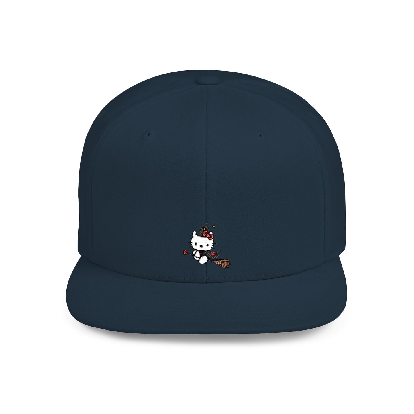 Icons Embroidered Kitty Flat Bill Snapback – Lightweight, Custom Fit, Premium Quality