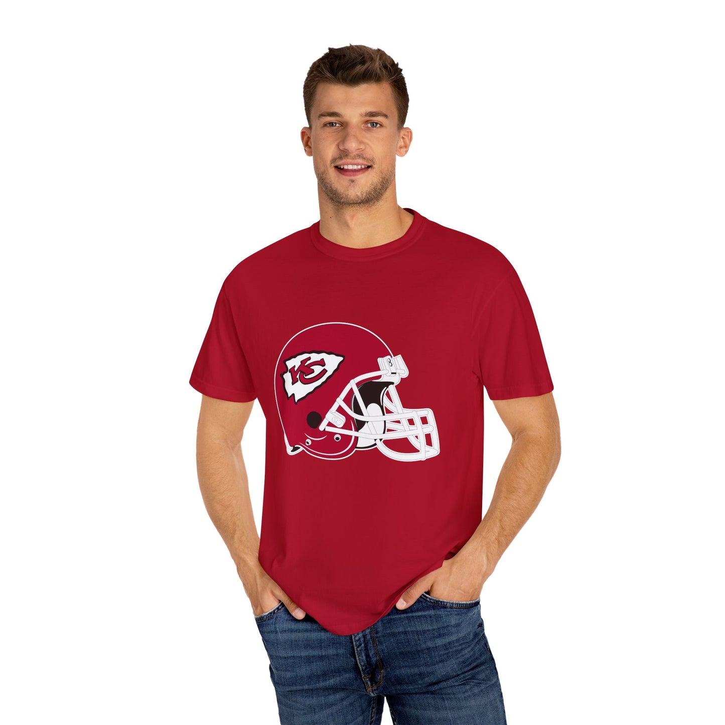 Kansas City Chiefs Football Fans Garment-Dyed T-Shirt – Premium Cotton Tee for Customization