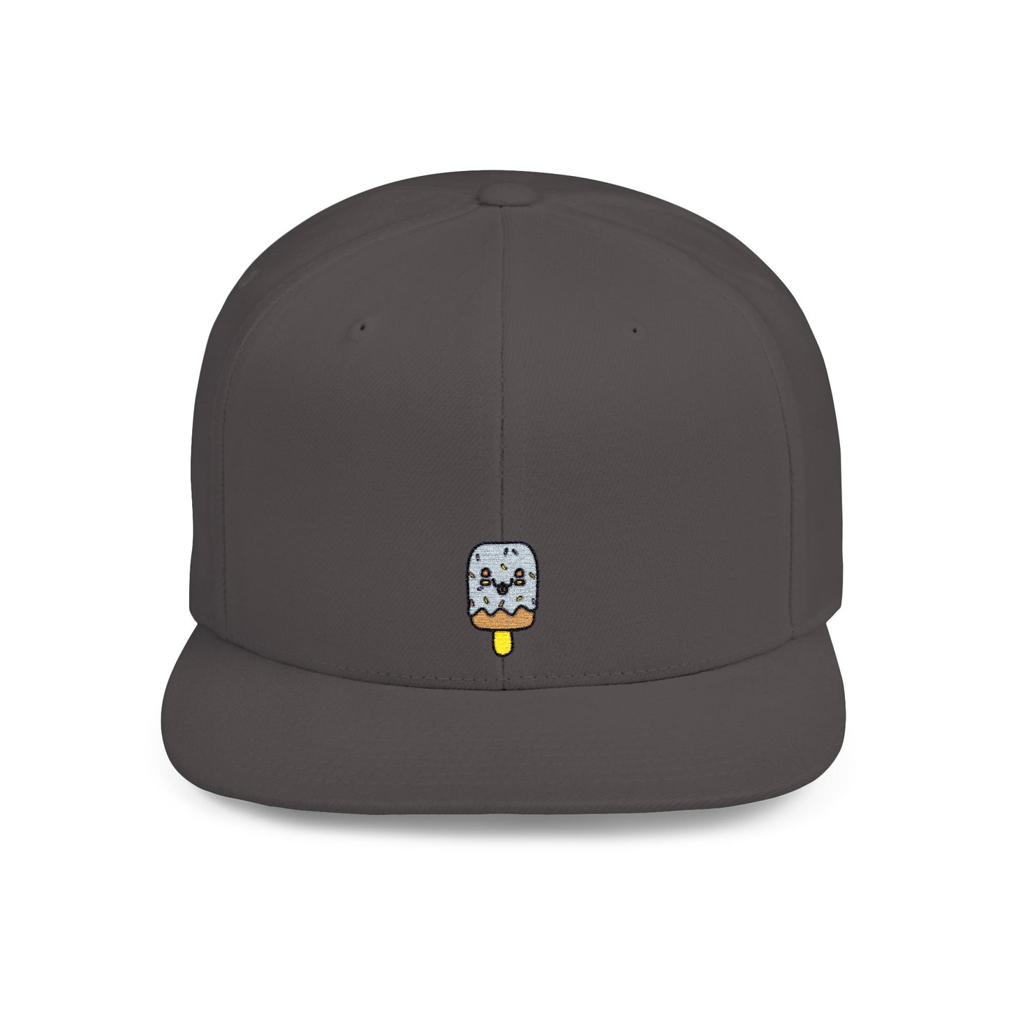 Icons Embroidered Ice Cream Flat Bill Snapback – Lightweight, Custom Fit, Premium Quality