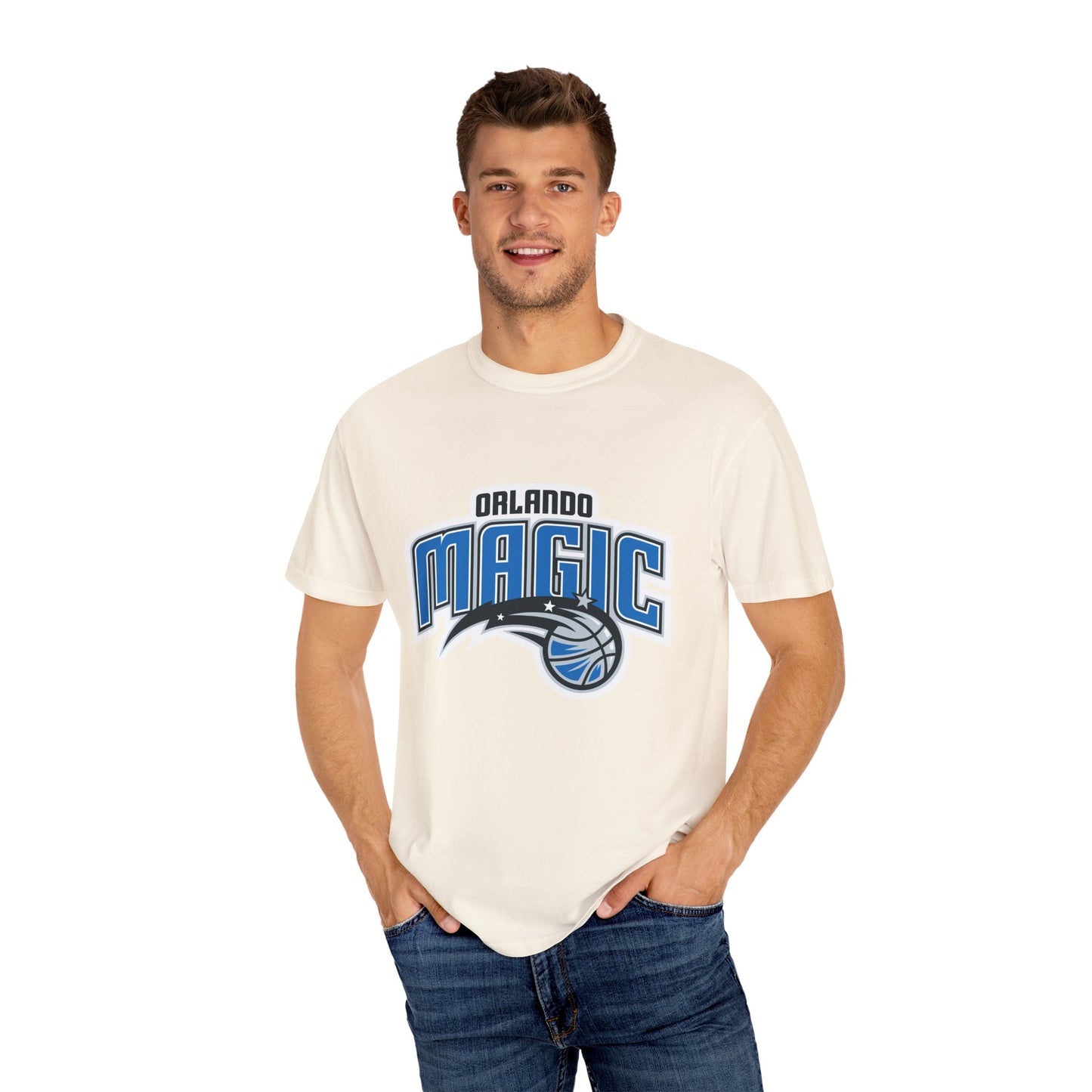 Orlando Magic Hoop Lifestyle Garment-Dyed T-Shirt – Premium Cotton Tee for Customization