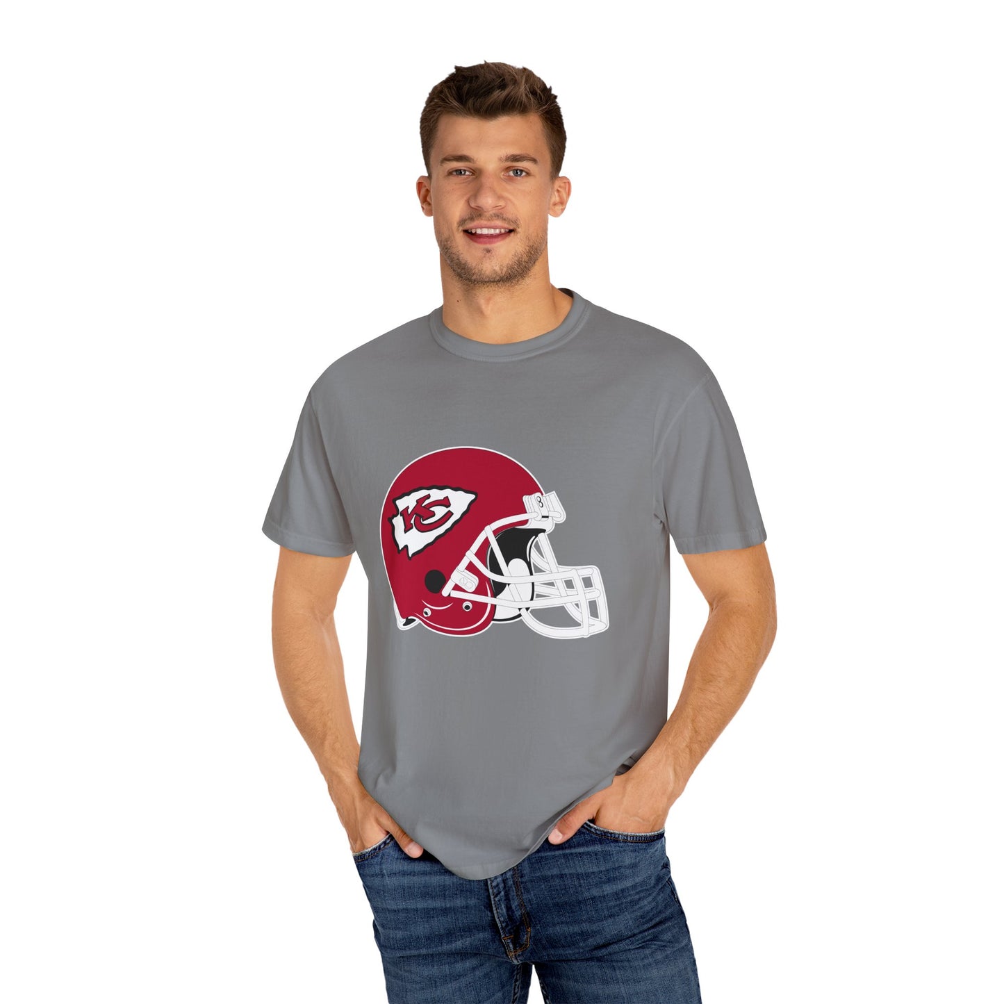 Kansas City Chiefs Football Fans Garment-Dyed T-Shirt – Premium Cotton Tee for Customization