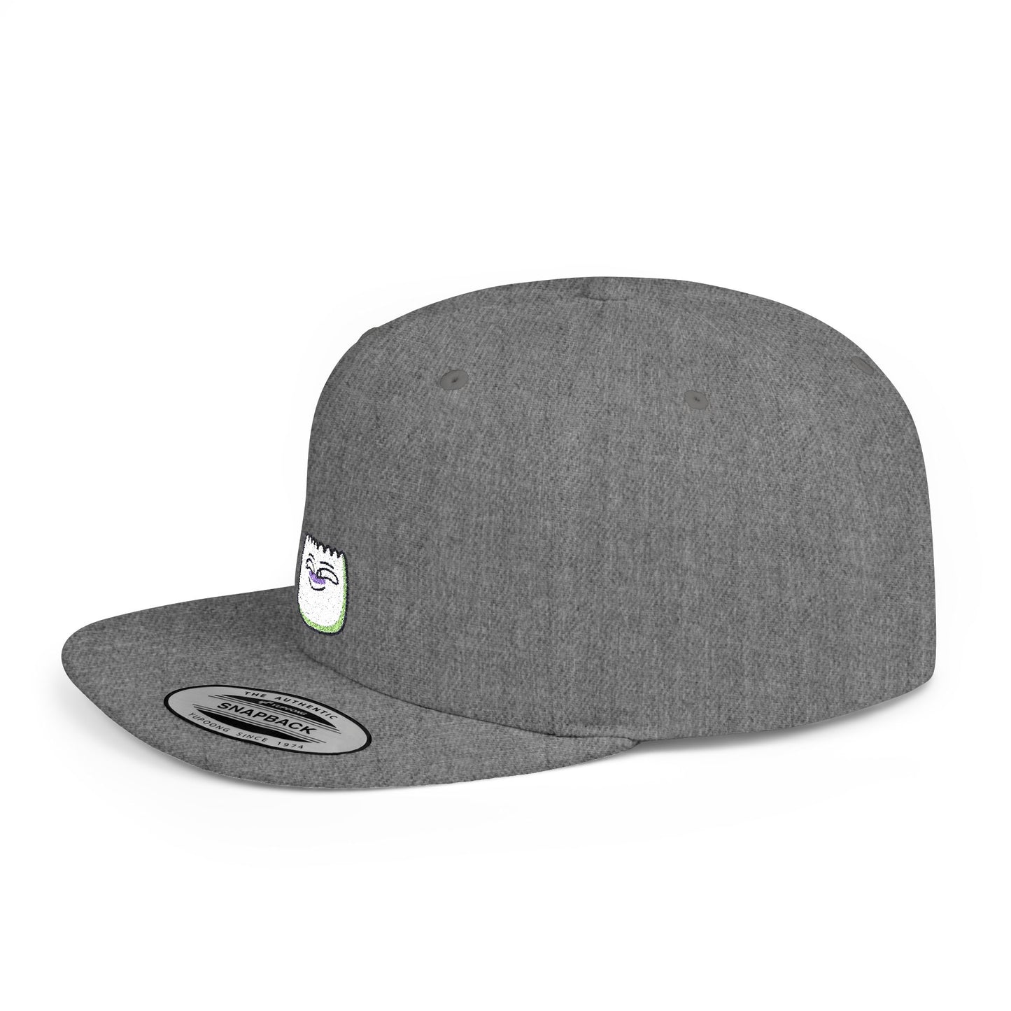Icons Embroidered Hehe Face Flat Bill Snapback – Lightweight, Custom Fit, Premium Quality