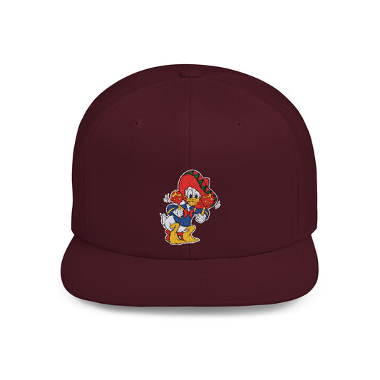 Donald Duck Cinco De Mayo Flat Bill Snapback – Lightweight, Custom Fit, Premium Quality