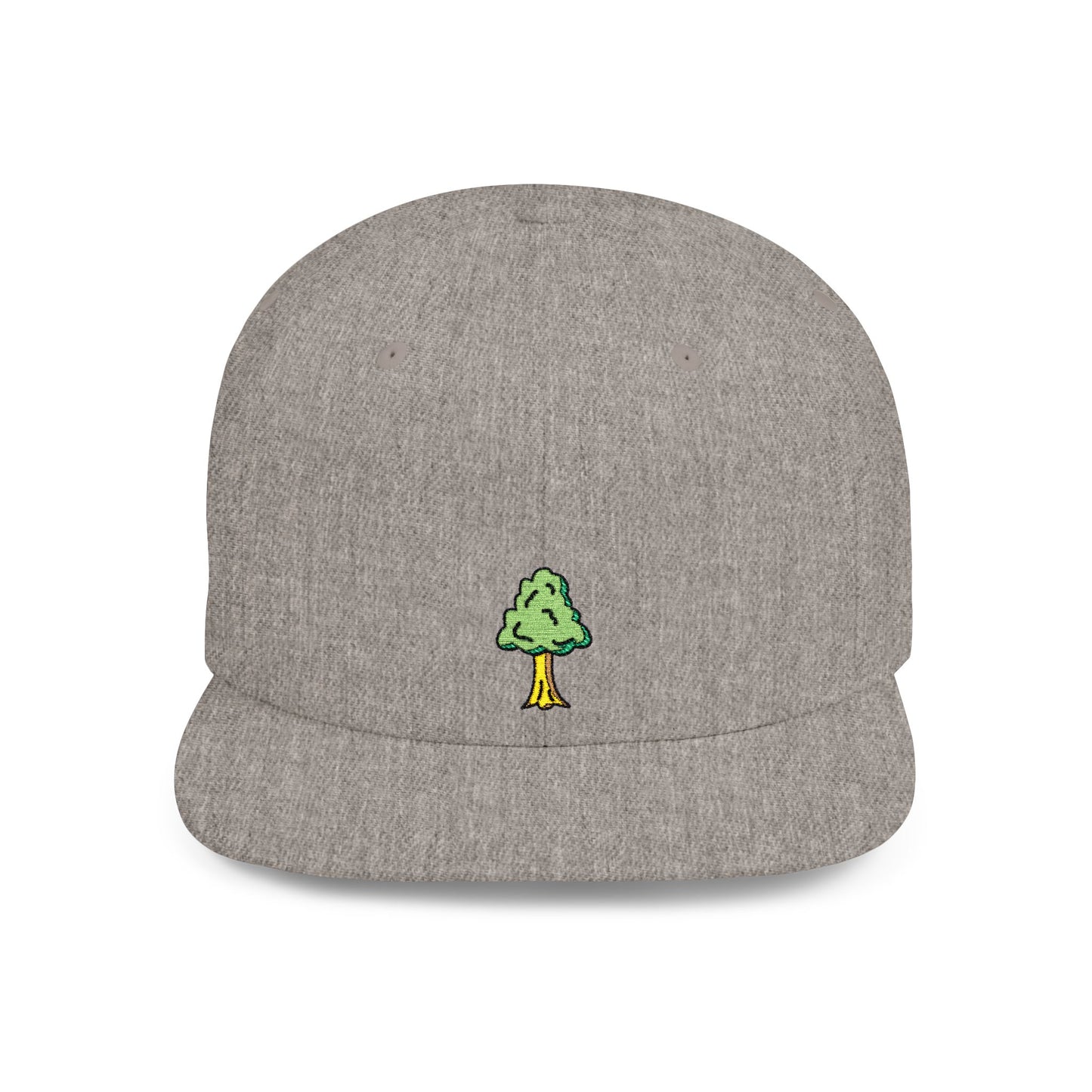 Icons Embroidered Tree Flat Bill Snapback – Lightweight, Custom Fit, Premium Quality