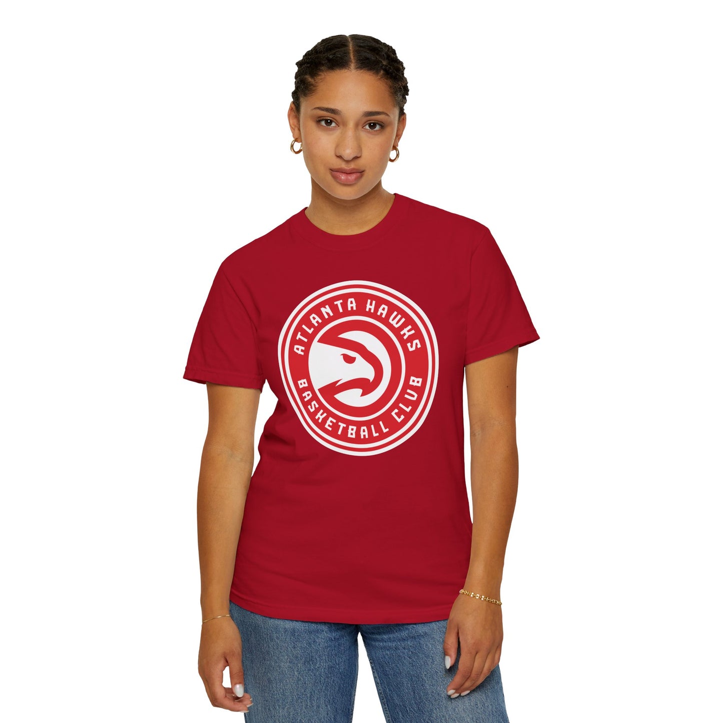 Atlanta Hawks Hoop Lifestyle Garment-Dyed T-Shirt – Premium Cotton Tee for Customization