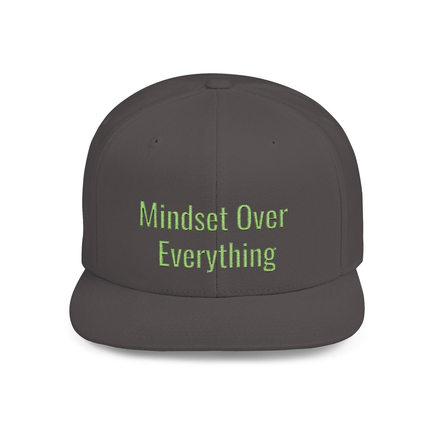 Text Mindset Over Everything Flat Bill Snapback – Lightweight, Custom Fit, Premium Quality