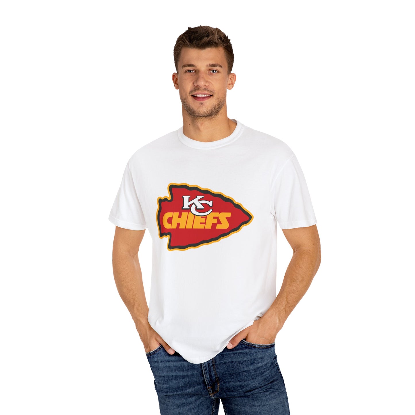 Kansas City Chiefs Apparel Garment-Dyed T-Shirt – Premium Cotton Tee for Customization