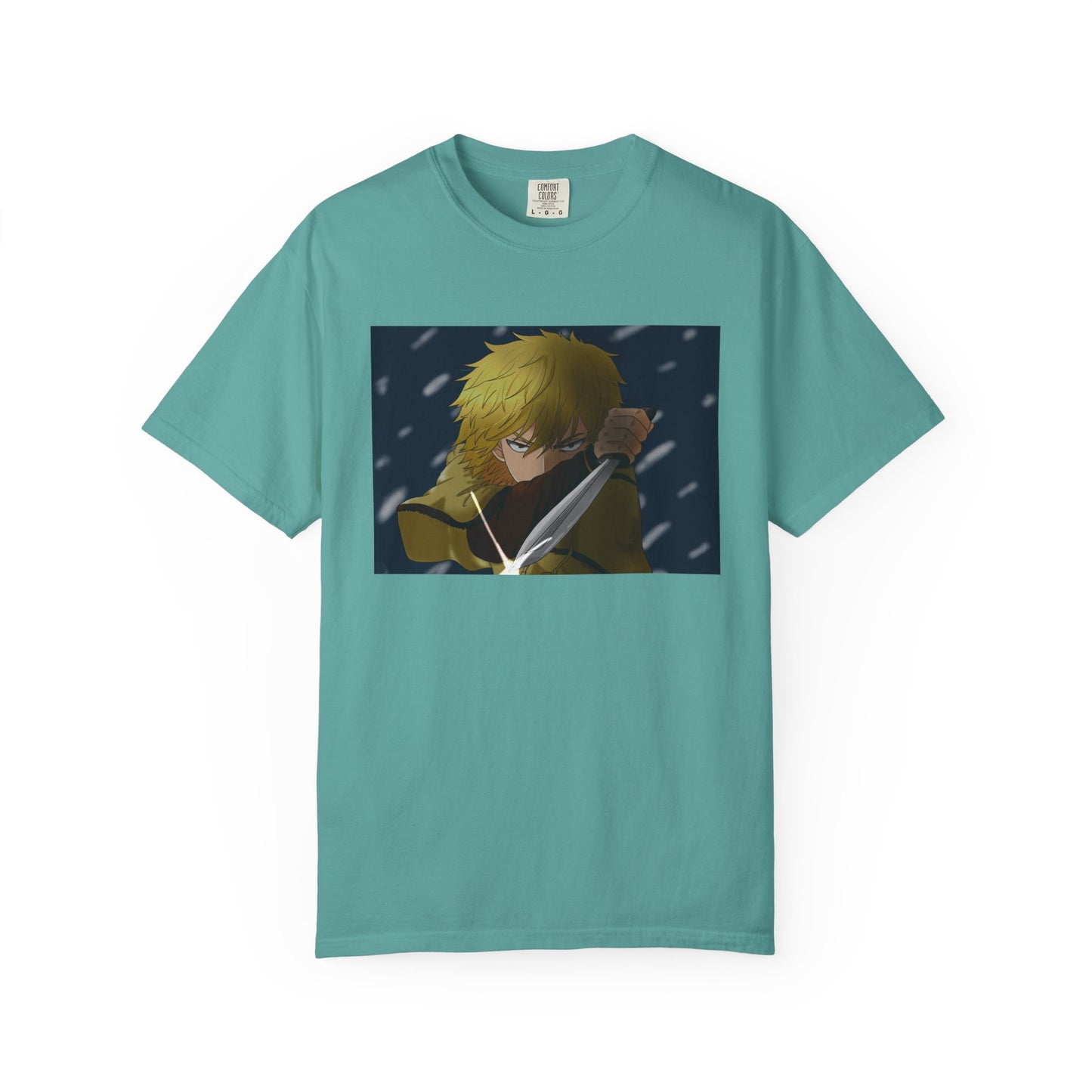 Vinland Saga Thorfinn 8K Garment-Dyed T-Shirt – Premium Cotton Tee for Customization