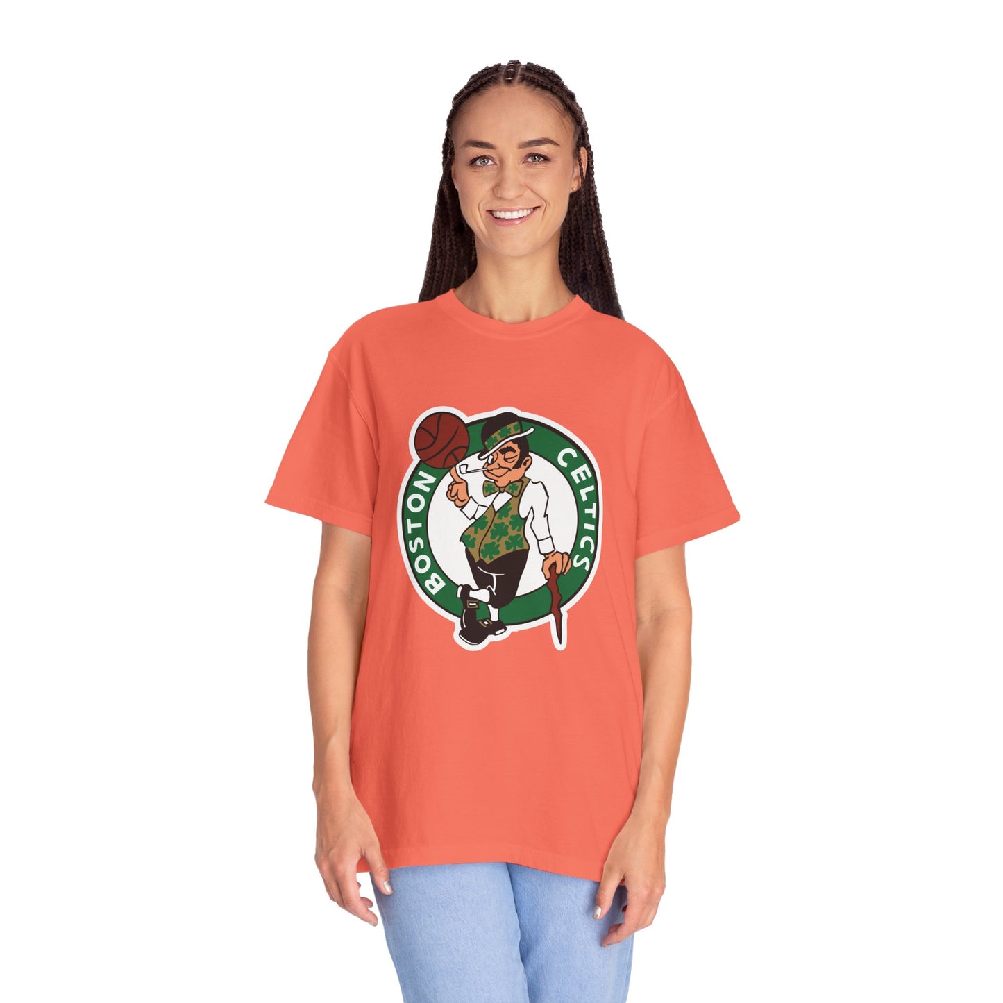 Boston Celtics Street Ball Style Garment-Dyed T-Shirt – Premium Cotton Tee for Customization