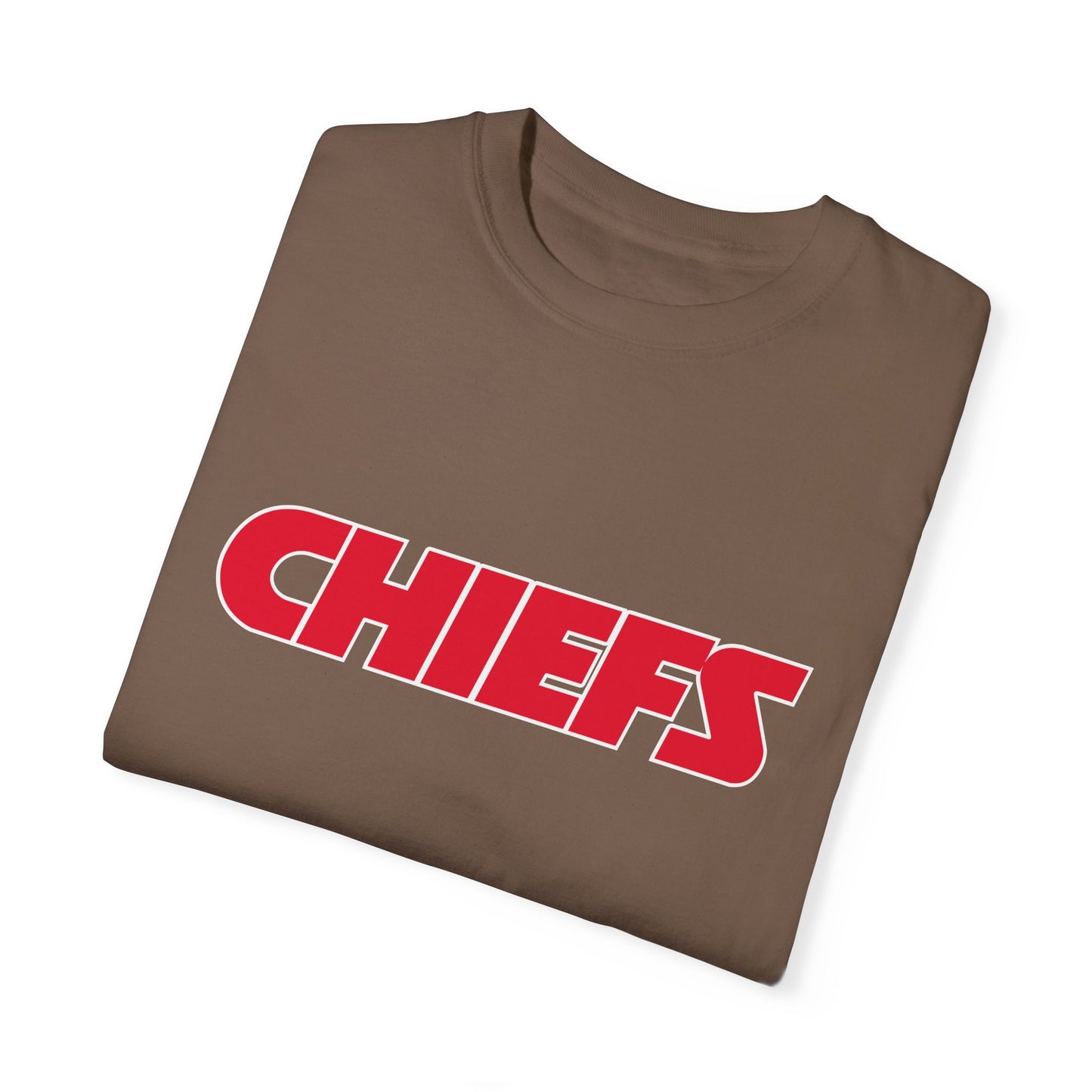 Kansas City Chiefs Team Merch Garment-Dyed T-Shirt – Premium Cotton Tee for Customization