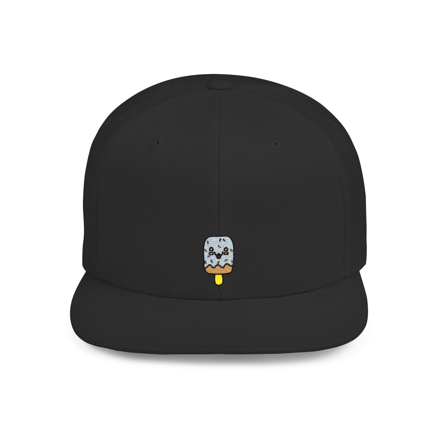 Icons Embroidered Ice Cream Flat Bill Snapback – Lightweight, Custom Fit, Premium Quality