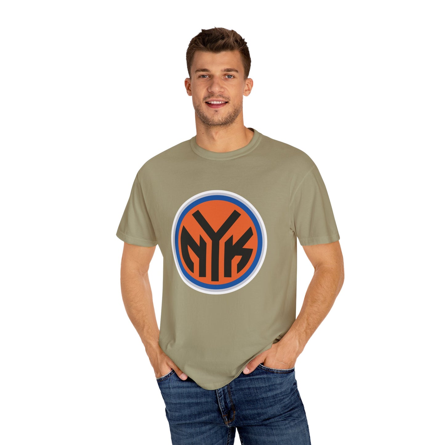 New York Knicks Basketball Fanatics Garment-Dyed T-Shirt – Premium Cotton Tee for Customization