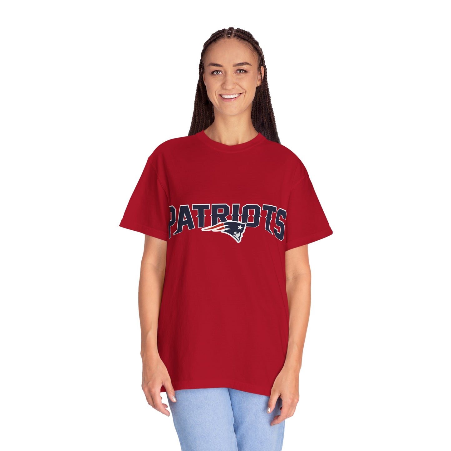 New England Patriots Football Merchandise Garment-Dyed T-Shirt – Premium Cotton Tee for Customization