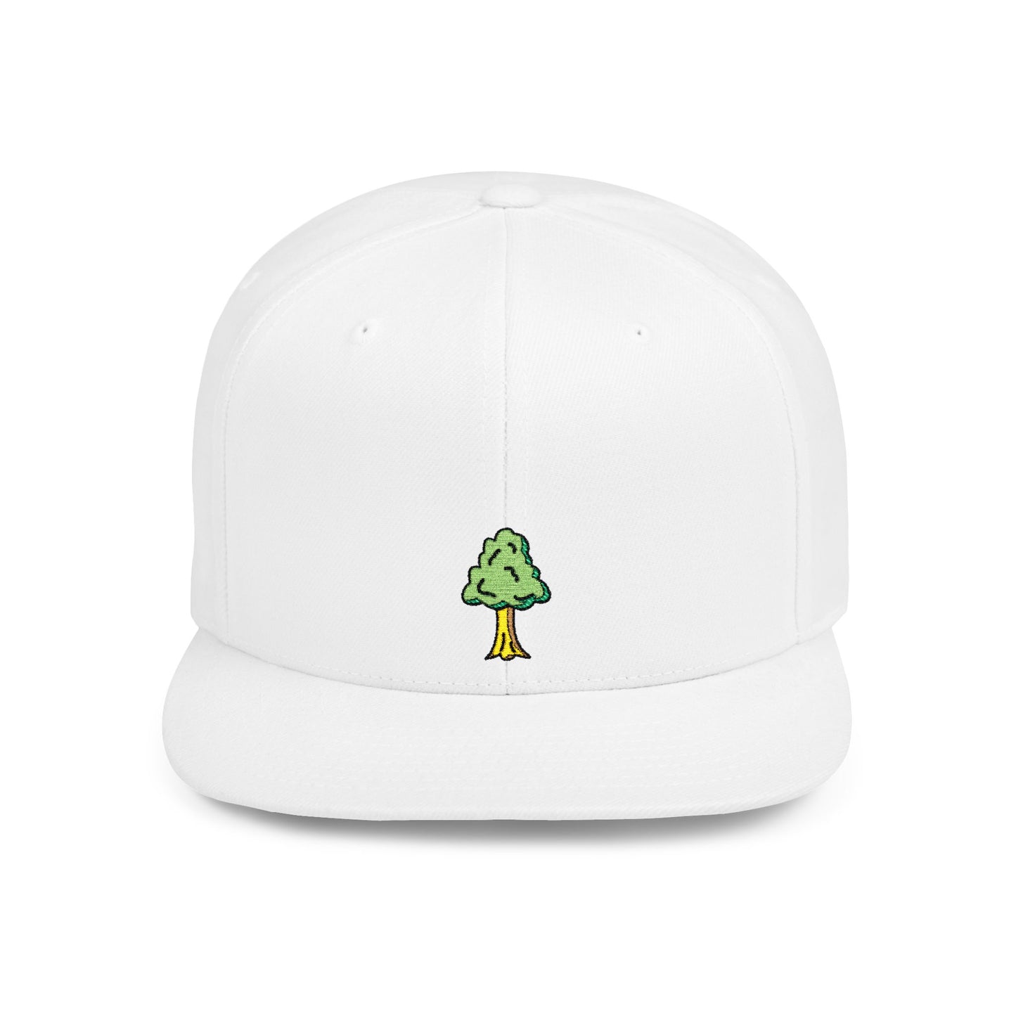 Icons Embroidered Tree Flat Bill Snapback – Lightweight, Custom Fit, Premium Quality
