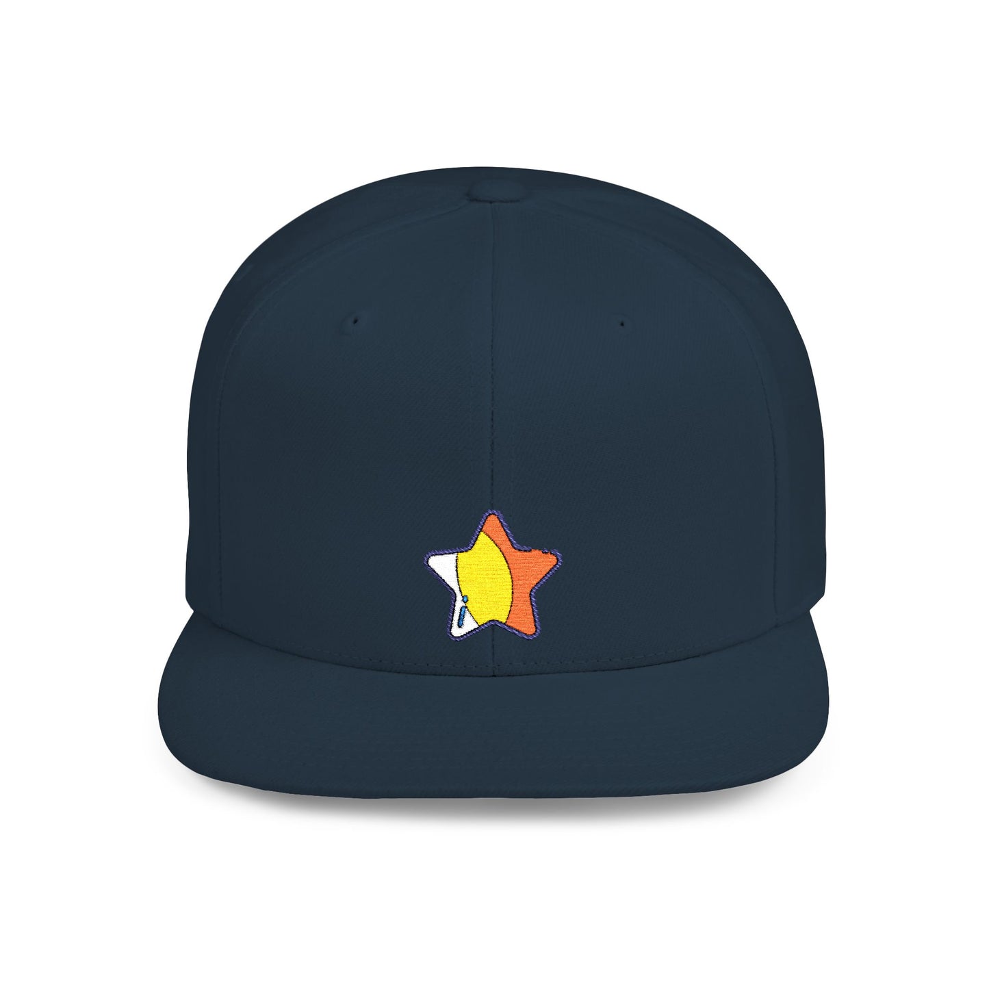 Icons Embroidered Star Yellow Flat Bill Snapback – Lightweight, Custom Fit, Premium Quality