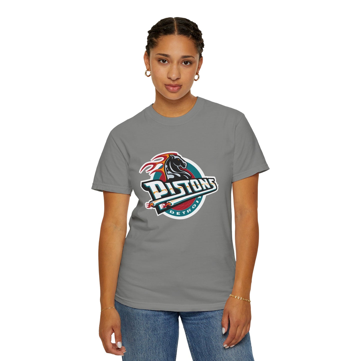 Detroit Pistons Basketball Life Garment-Dyed T-Shirt – Premium Cotton Tee for Customization