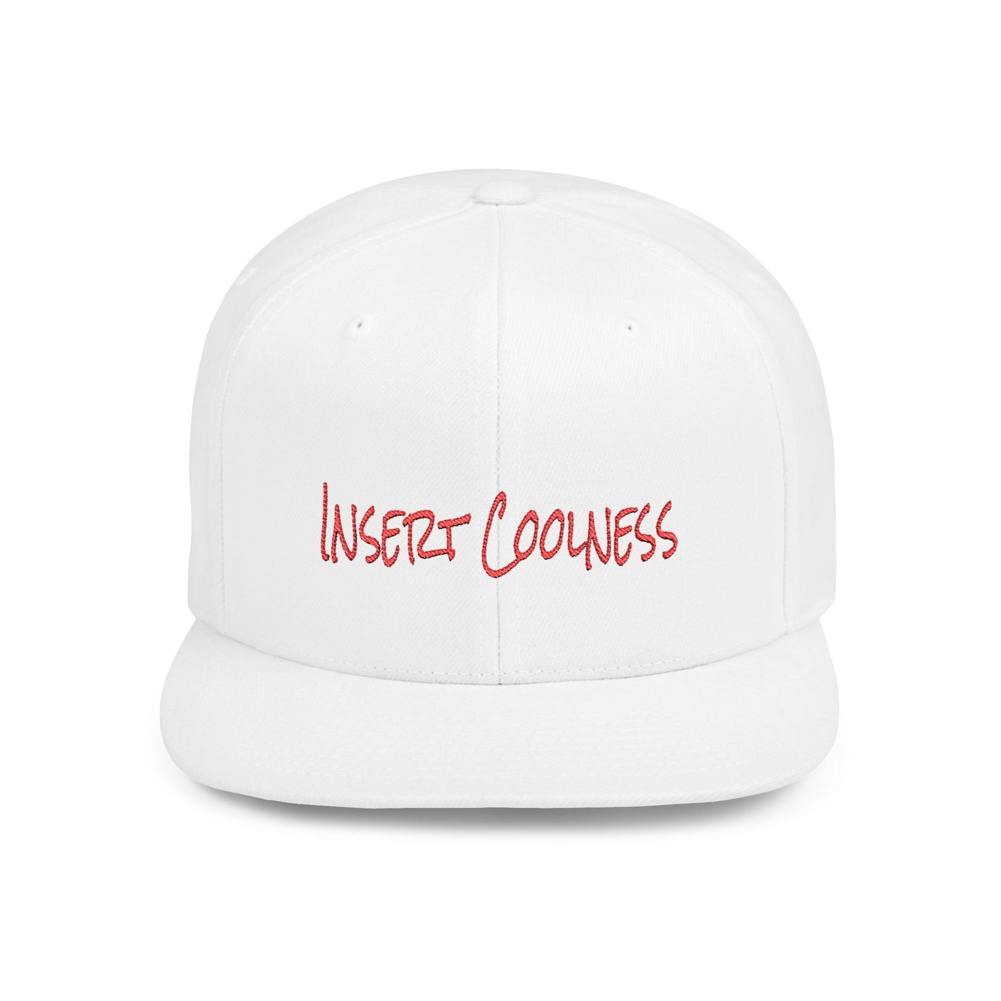 Text Insert Coolness Flat Bill Snapback – Lightweight, Custom Fit, Premium Quality