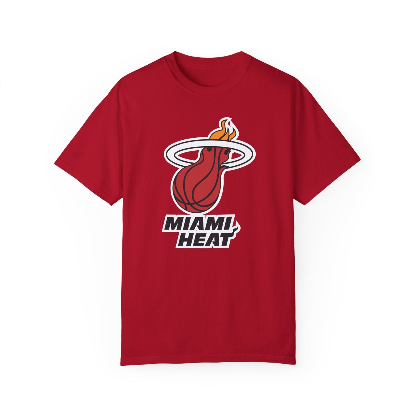 Miami Heat Street Ball Style Garment-Dyed T-Shirt – Premium Cotton Tee for Customization