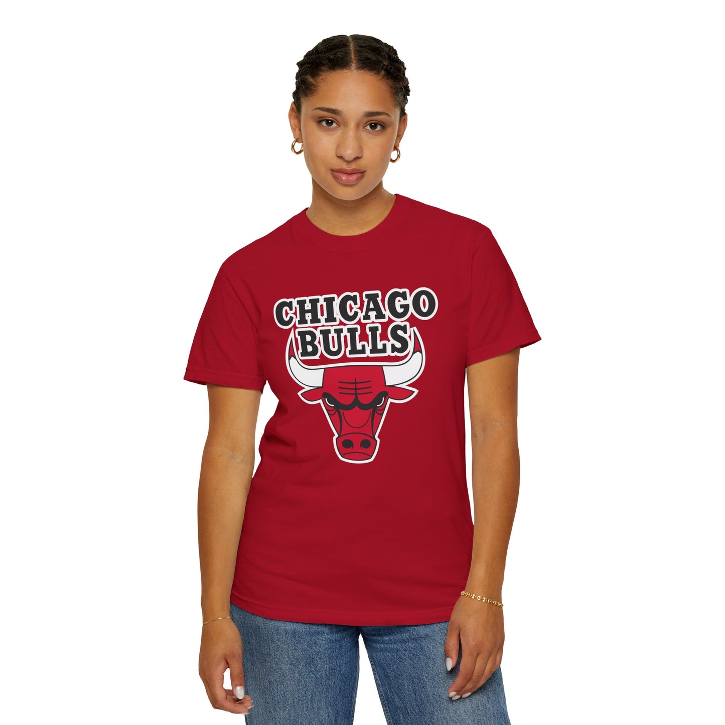 Chicago Bulls NBA Garment-Dyed T-Shirt – Premium Cotton Tee for Customization