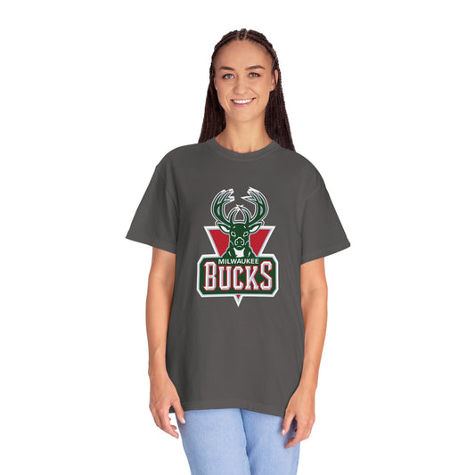 Milwaukee Bucks Hoop Lifestyle Garment-Dyed T-Shirt – Premium Cotton Tee for Customization