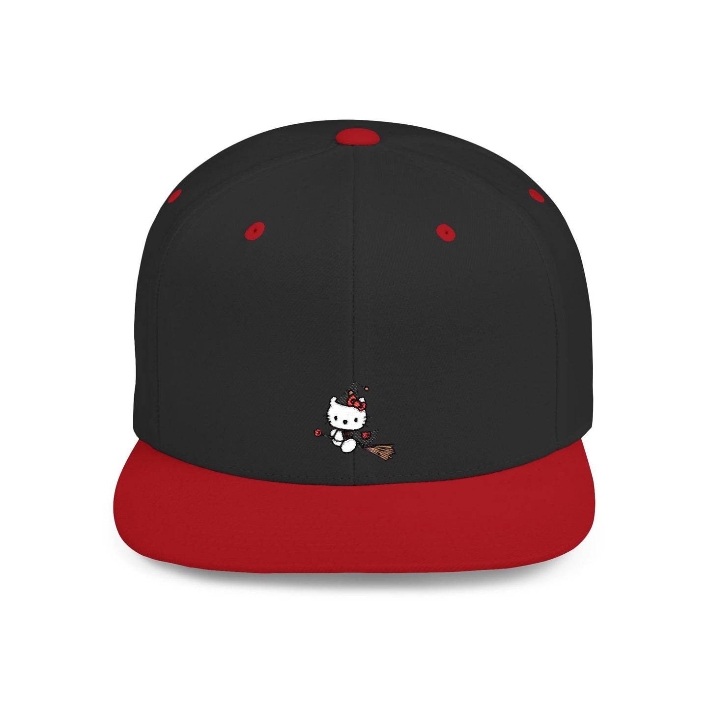 Icons Embroidered Kitty Flat Bill Snapback – Lightweight, Custom Fit, Premium Quality