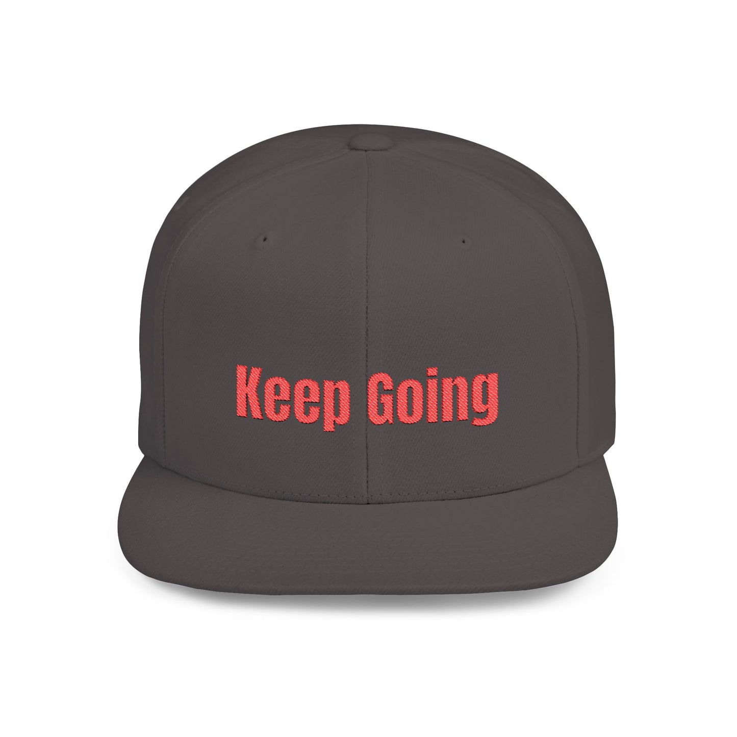 Text Keep Going Flat Bill Snapback – Lightweight, Custom Fit, Premium Quality