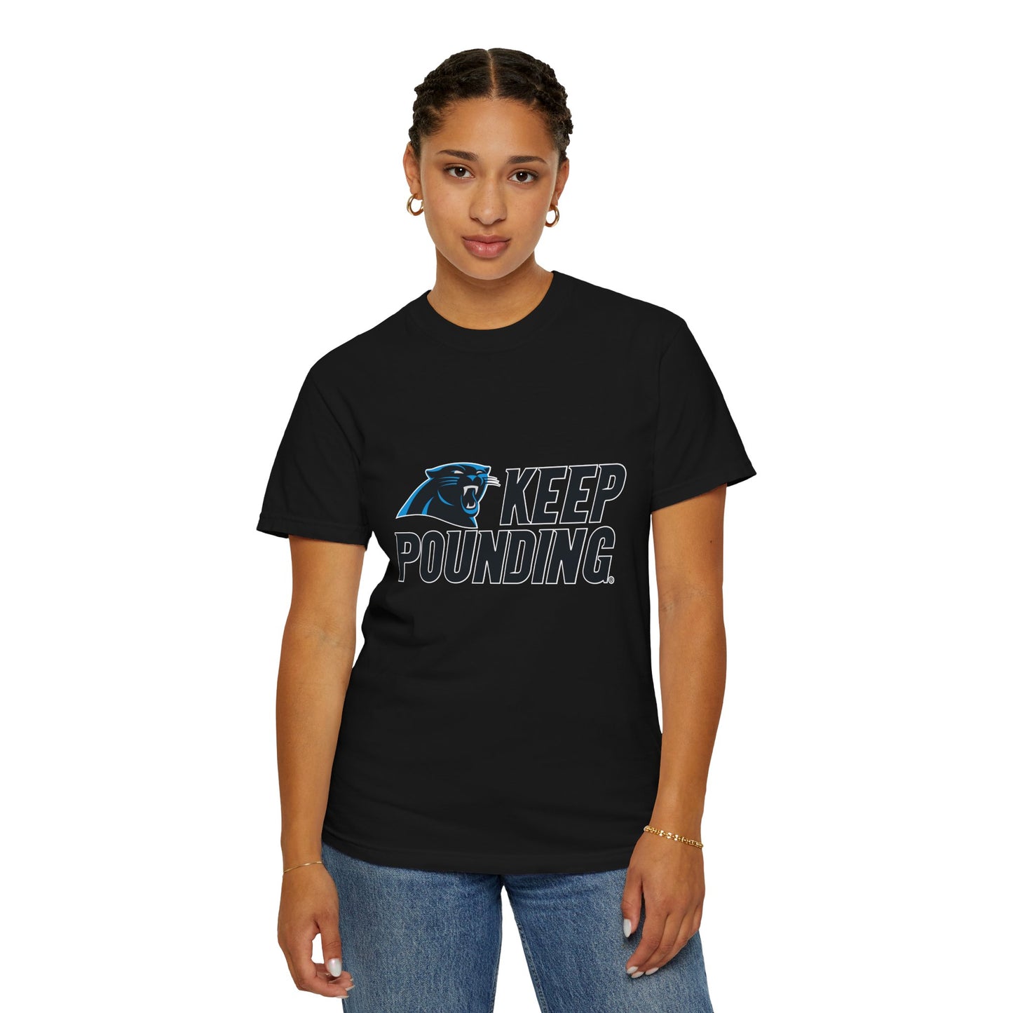 Carolina Panthers Keep Pounding Garment-Dyed T-Shirt – Premium Cotton Tee for Customization