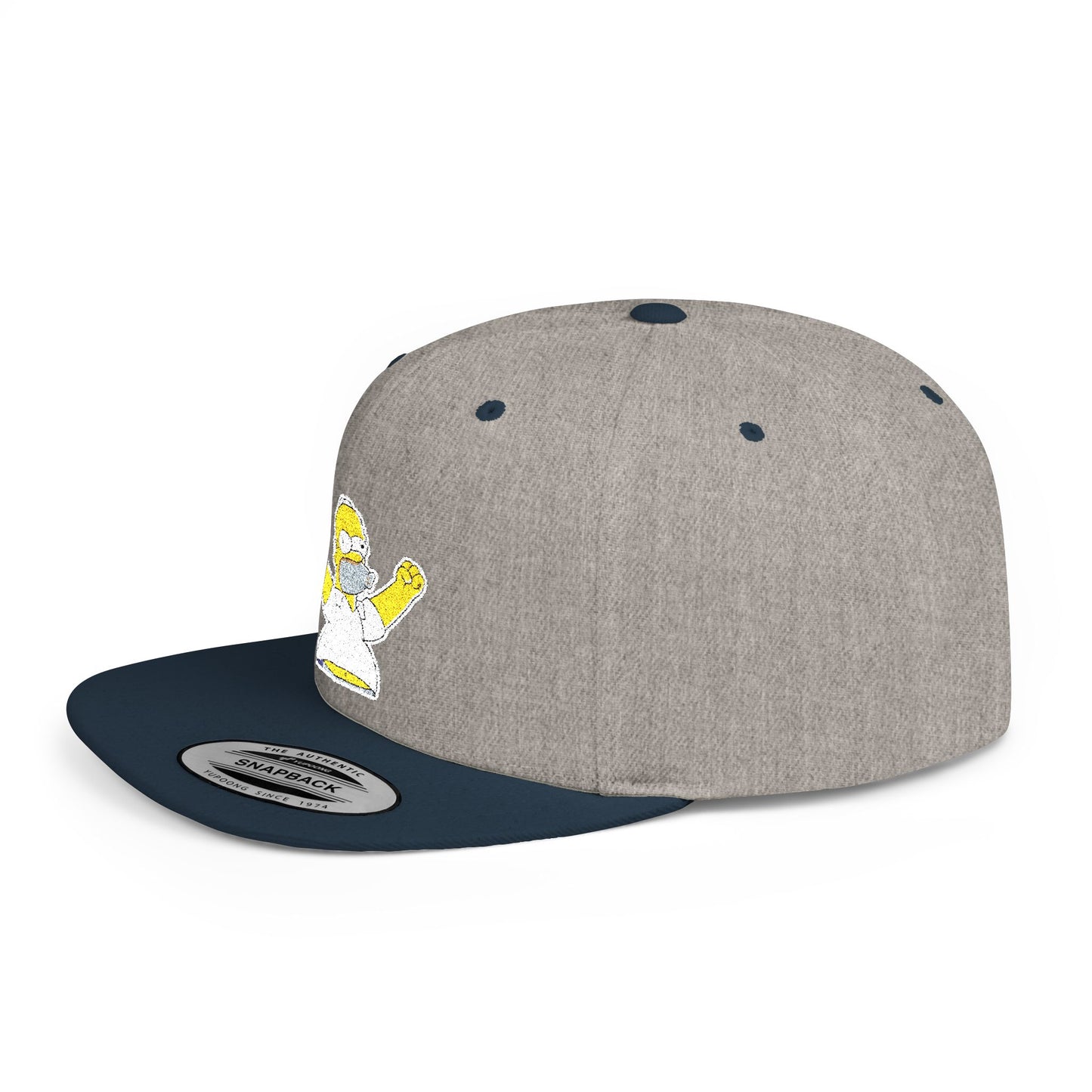 Homer Simpson Flat Bill Snapback – Lightweight, Custom Fit, Premium Quality