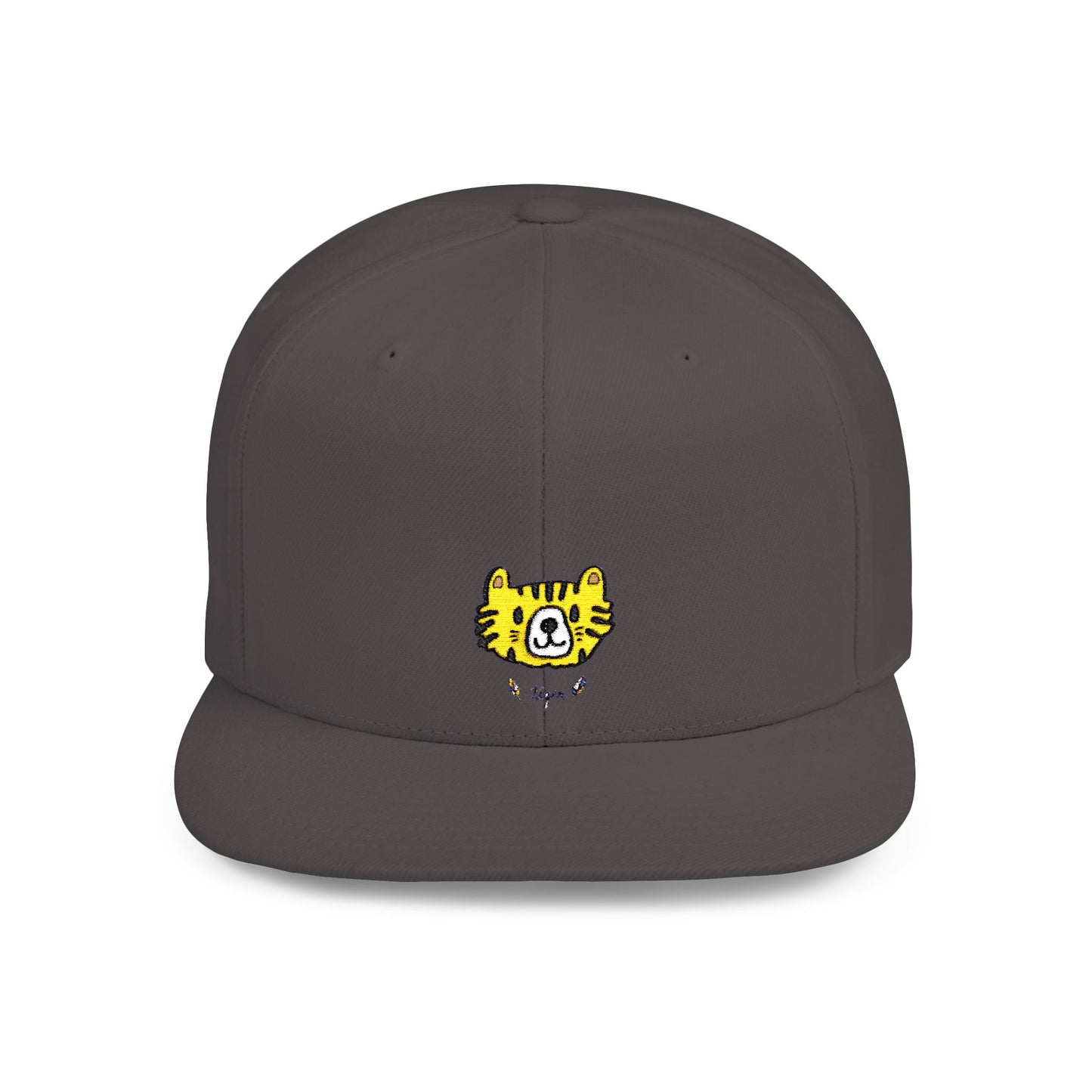 Icons Embroidered Tiger Face Flat Bill Snapback – Lightweight, Custom Fit, Premium Quality