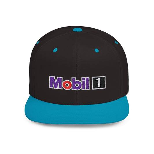 Mobil 1 Flat Bill Snapback – Lightweight, Custom Fit, Premium Quality