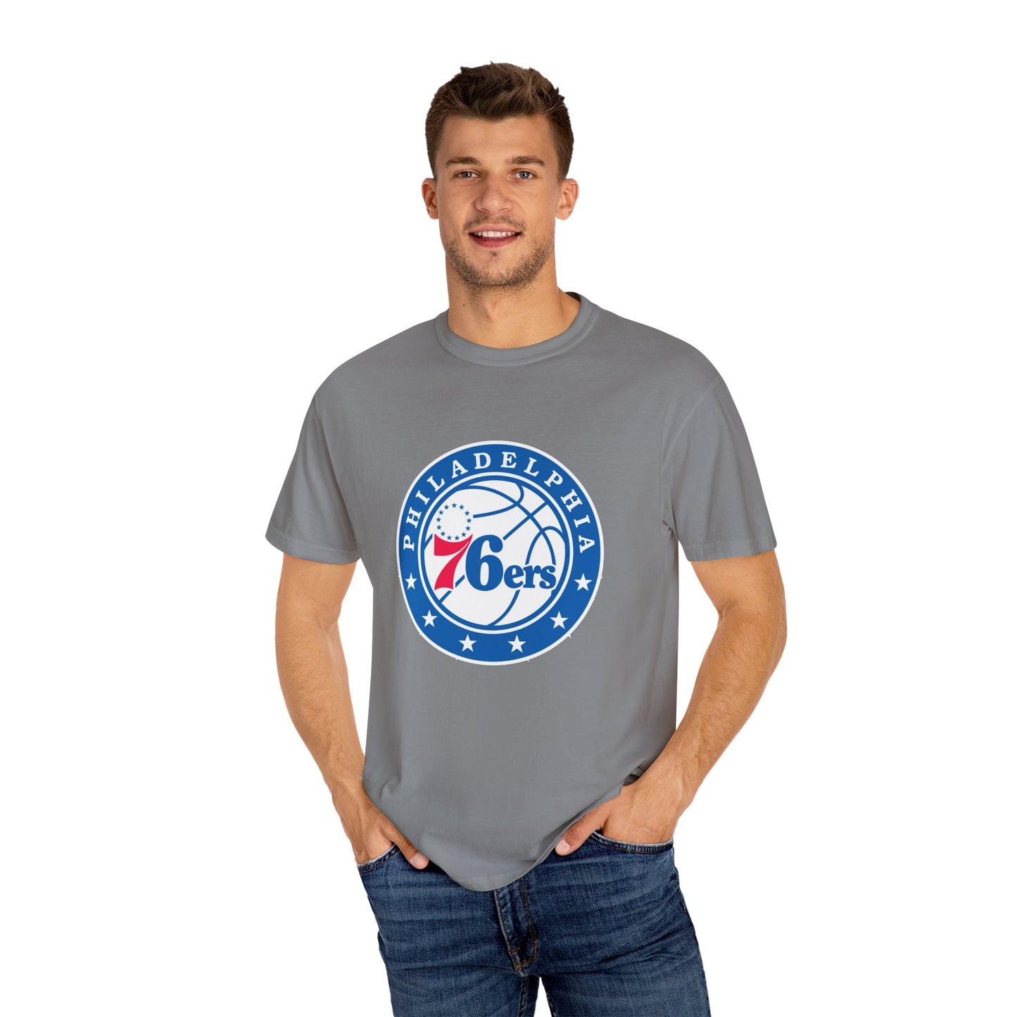 Philadelphia 76ers Basketball Life Garment-Dyed T-Shirt – Premium Cotton Tee for Customization