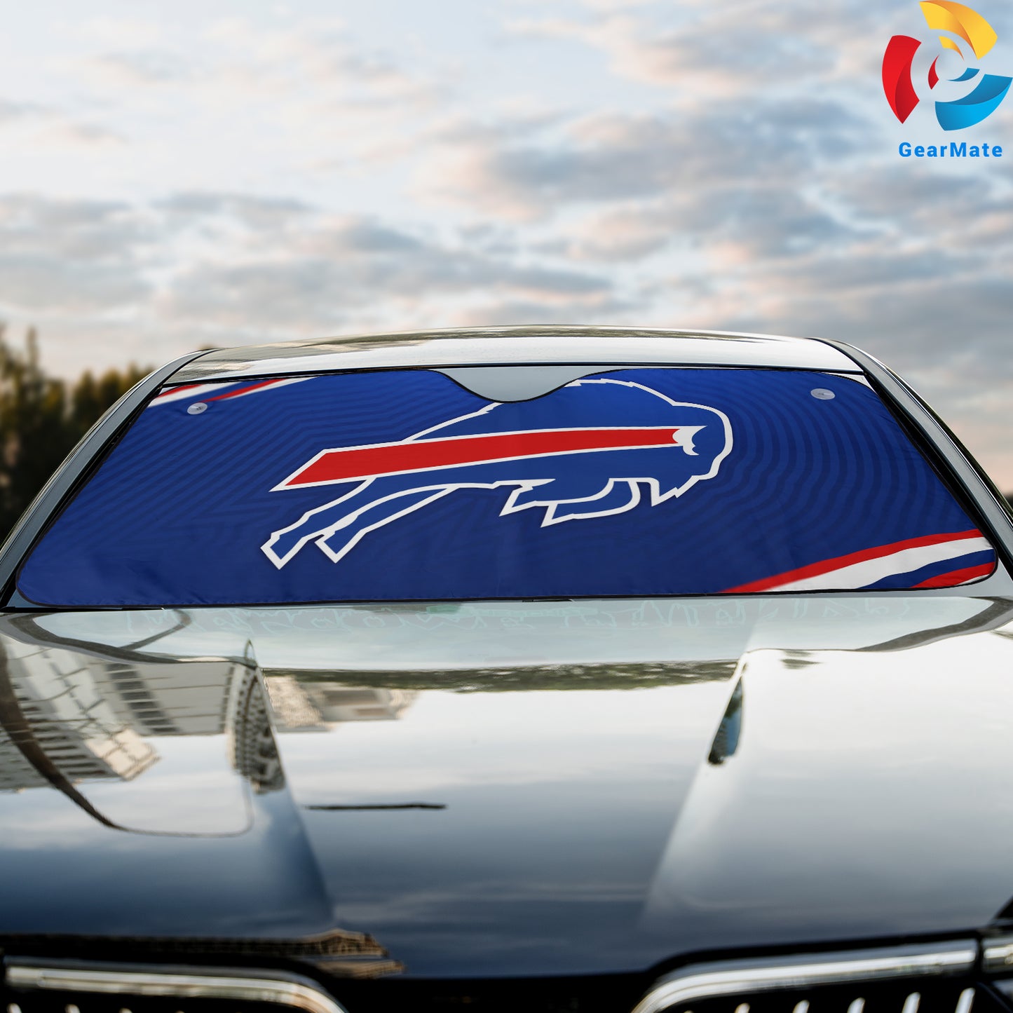 Buffalo Bills NFL Football Team Logo Reflective Car Sunshade – Premium Heat & UV Protection, Universal Fit