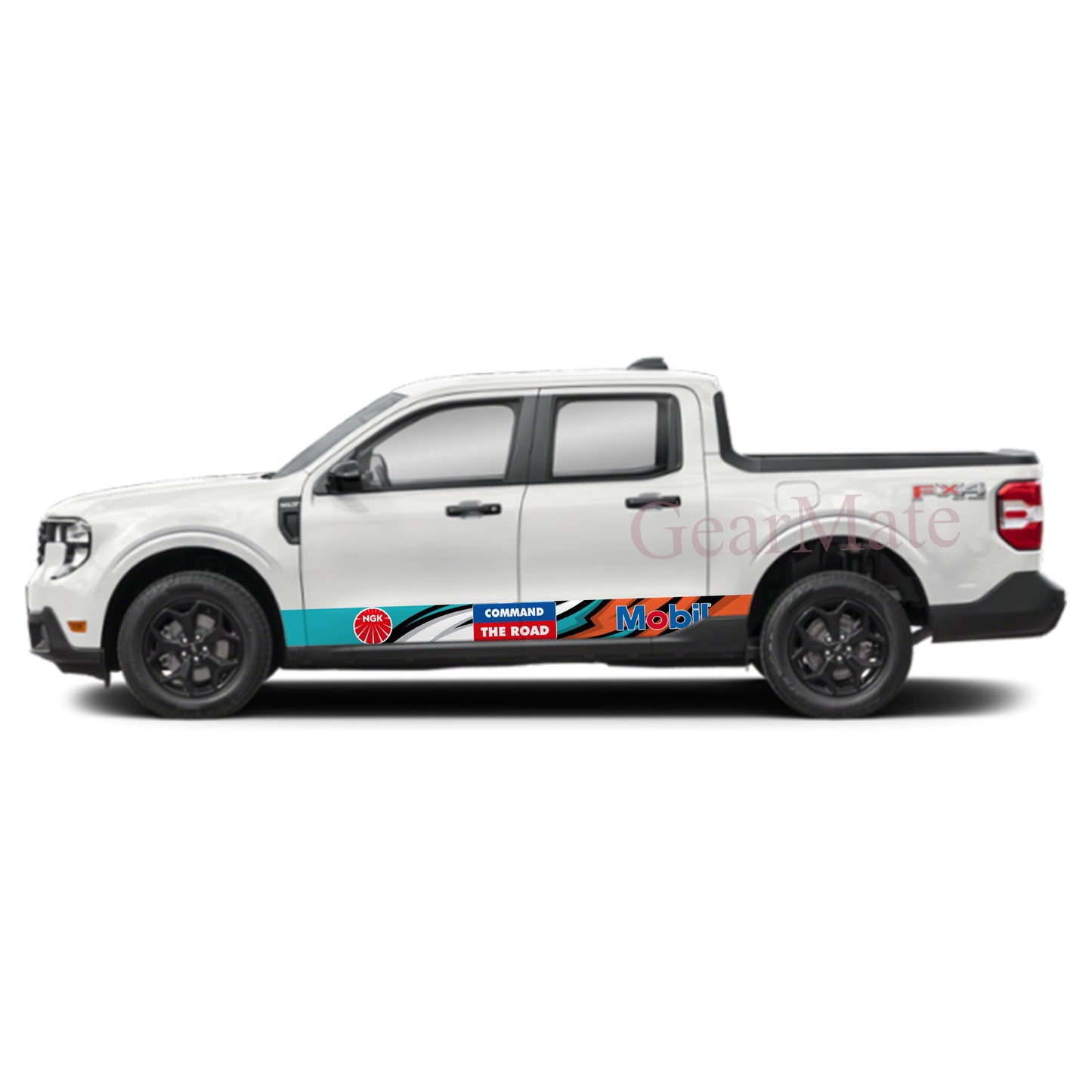 Command The Road Mobil Rocker Panel Graphic Decal Kit (Left & Right Sides) - High Quality Vinyl for Trucks & SUVs