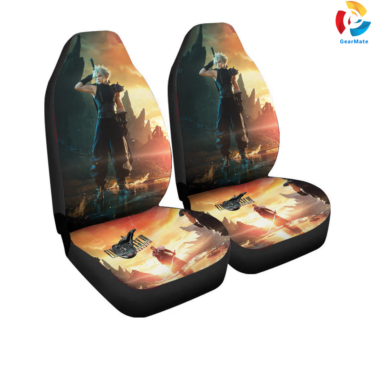 Final Fantasy VII Car Seat Covers – High Quality Graphic and Polar Fleece Protector Set