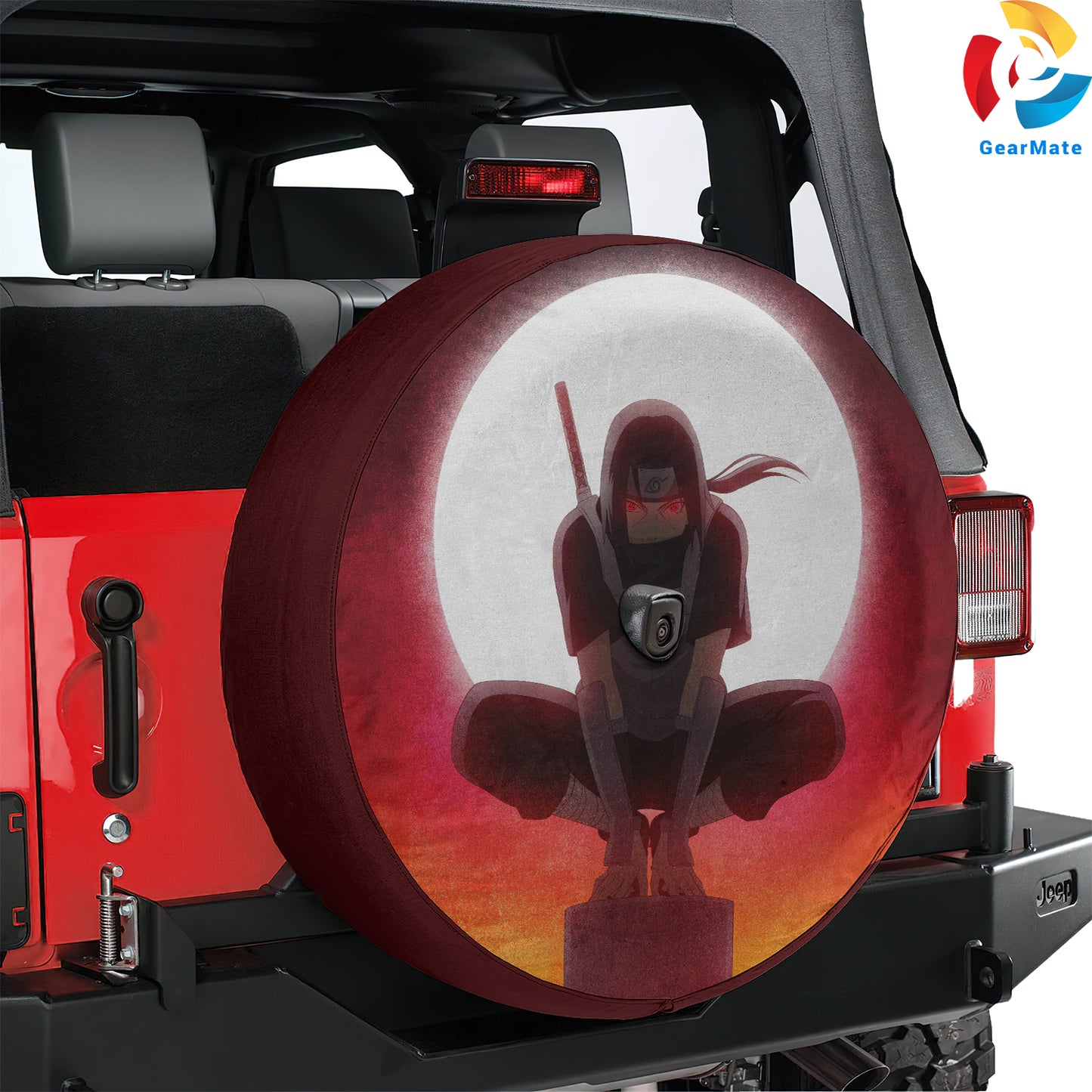 Itachi Uchiha Iconic Spare Tire Cover – Premium Waterproof UV Resistant Protector