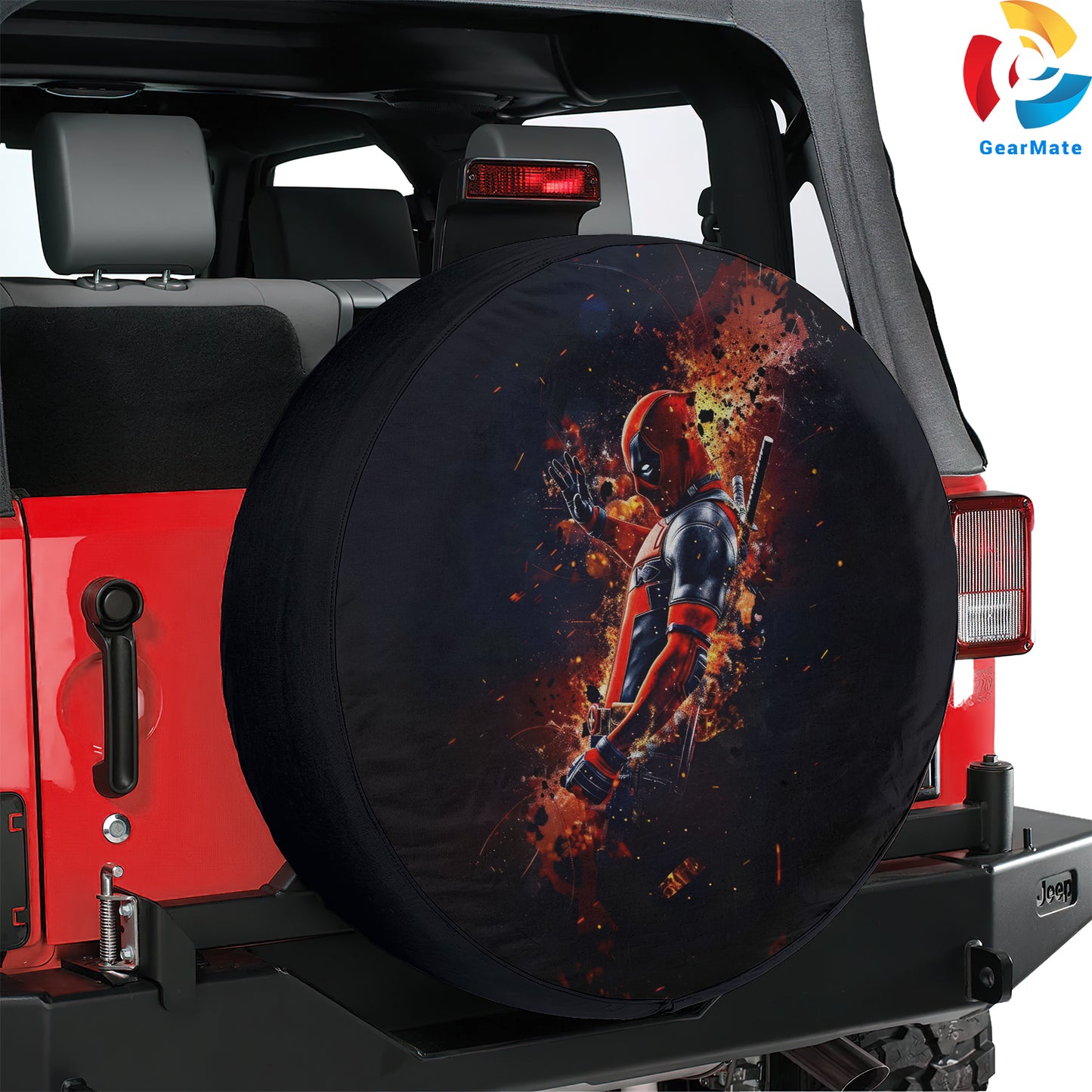 Marvel Deadpool Spare Tire Cover – Premium Waterproof UV Resistant Protector
