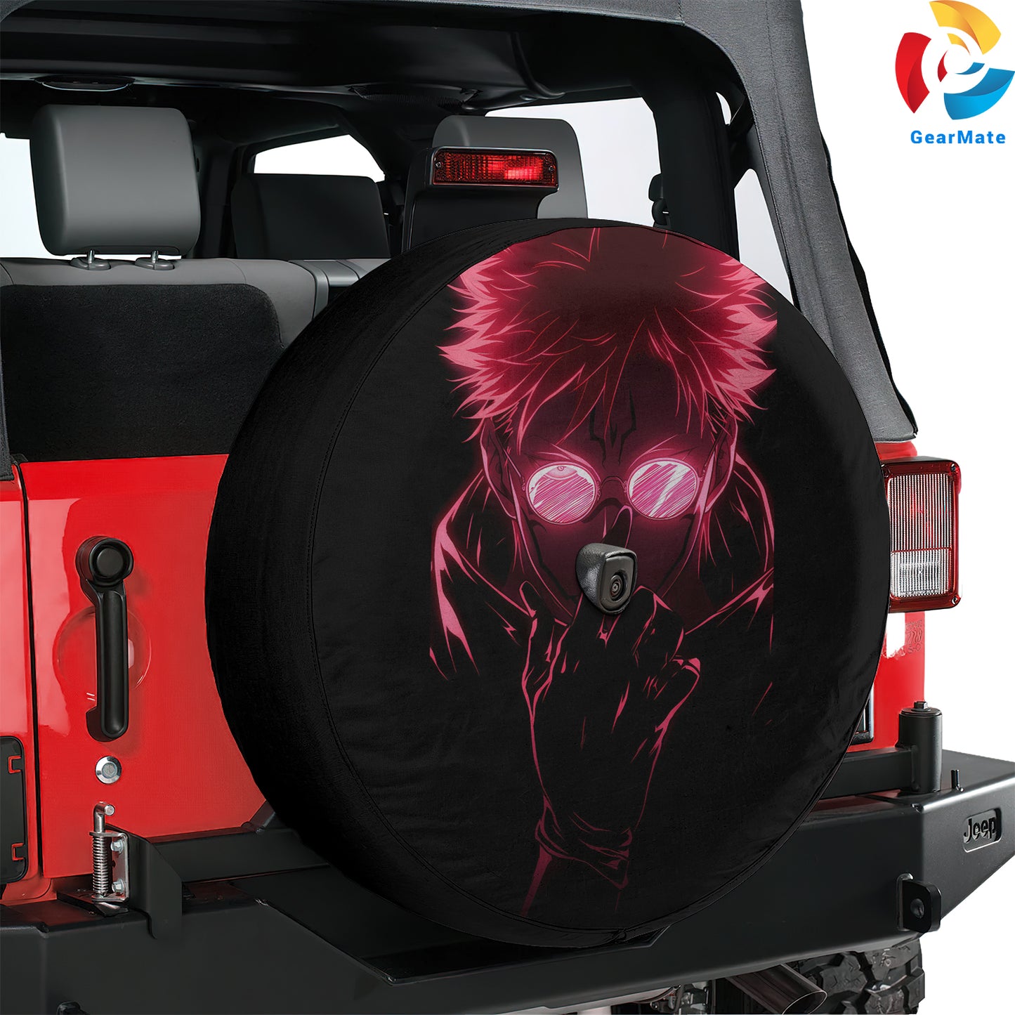 Sukuna Jujutsu Kaisen Spare Tire Cover – Premium Waterproof UV Resistant Protector