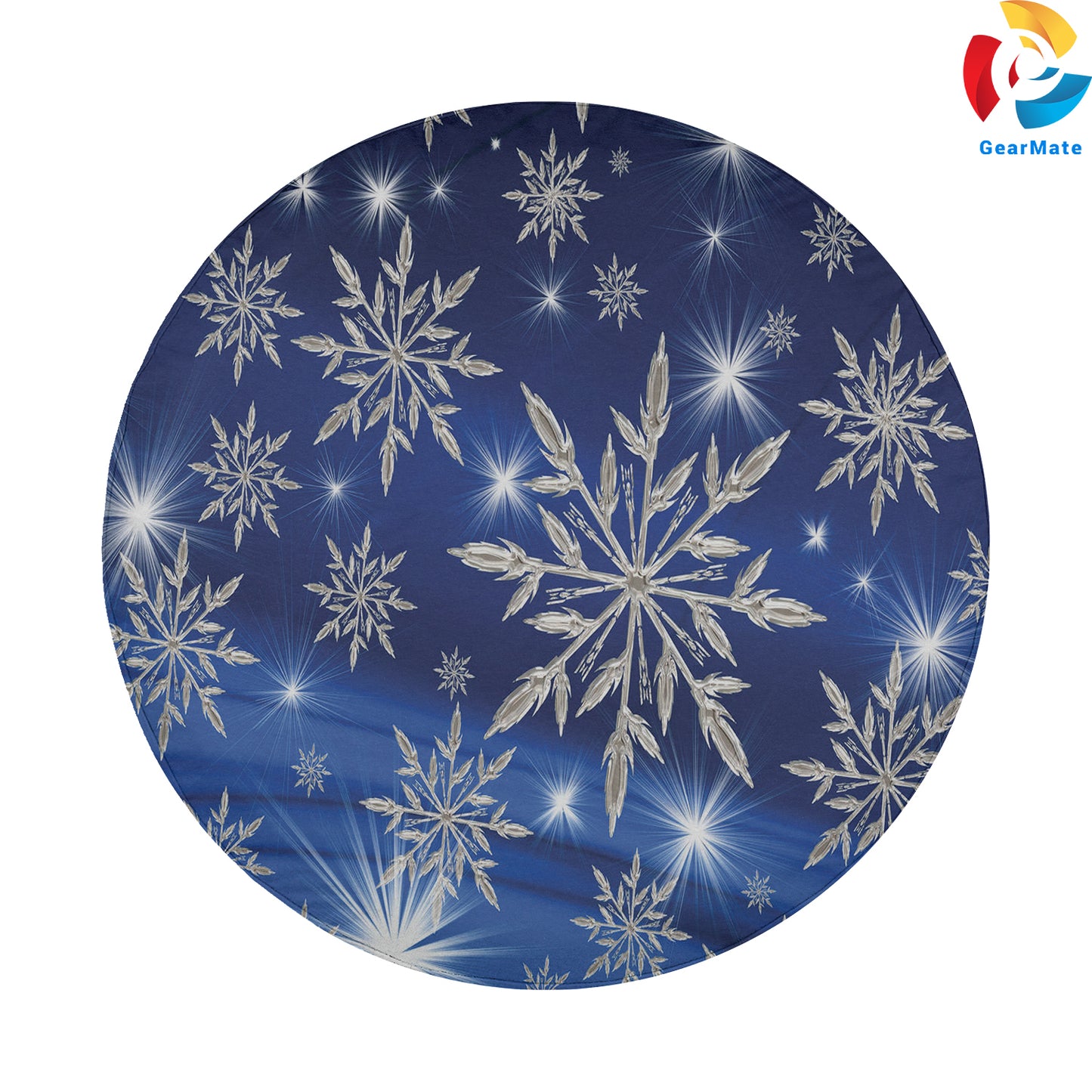 Merry Christmas 2024 Holiday Snowflakes Spare Tire Cover – Premium Waterproof UV Resistant Protector