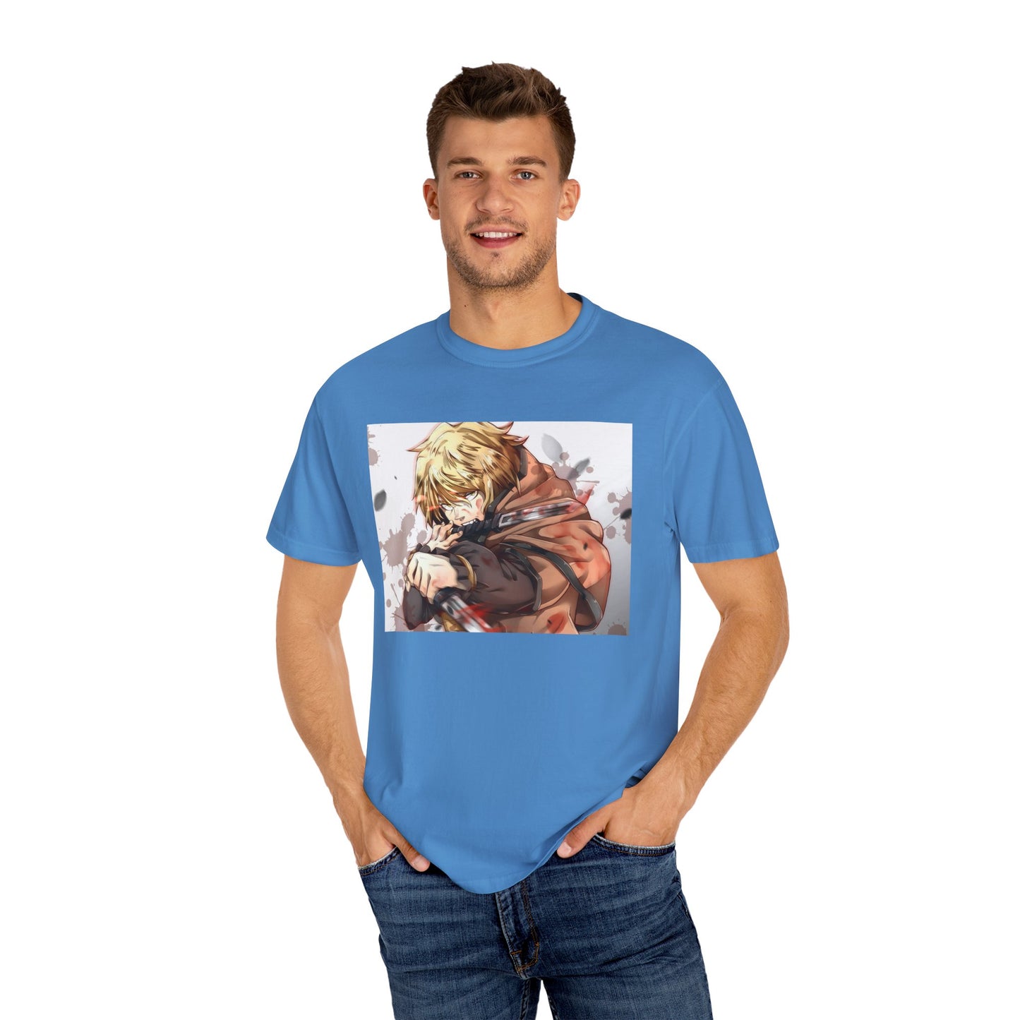 Vinland Saga Manga Garment-Dyed T-Shirt – Premium Cotton Tee for Customization