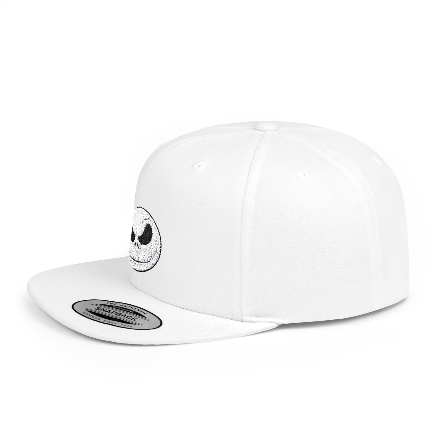 Jack Skellington Flat Bill Snapback – Lightweight, Custom Fit, Premium Quality