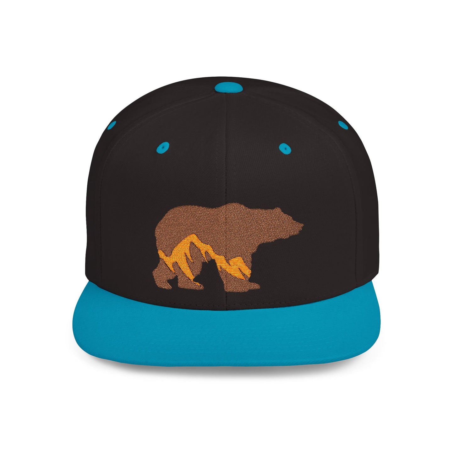 Bear Mountain Flat Bill Snapback – Lightweight, Custom Fit, Premium Quality