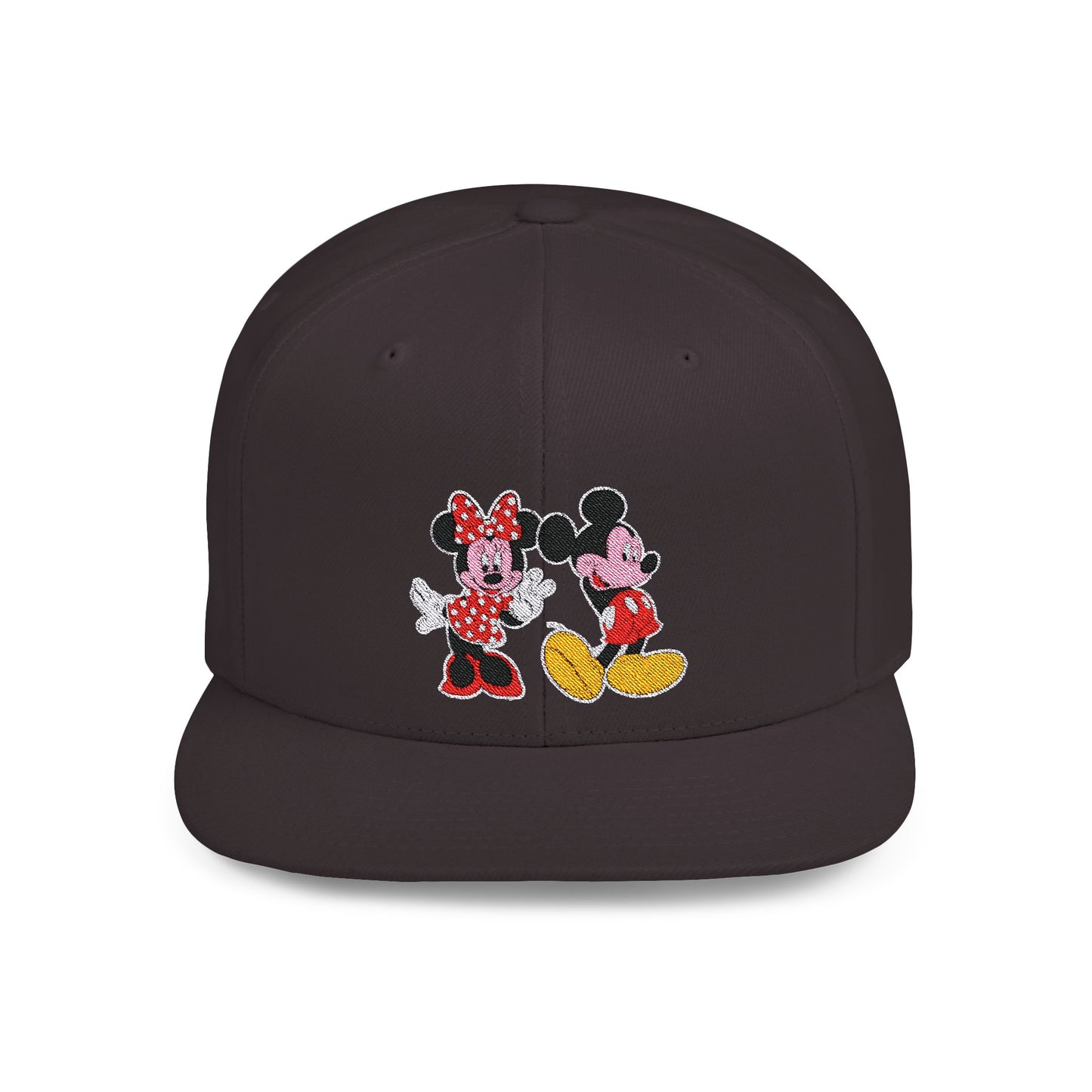 Mickey and Minnie Flat Bill Snapback – Lightweight, Custom Fit, Premium Quality