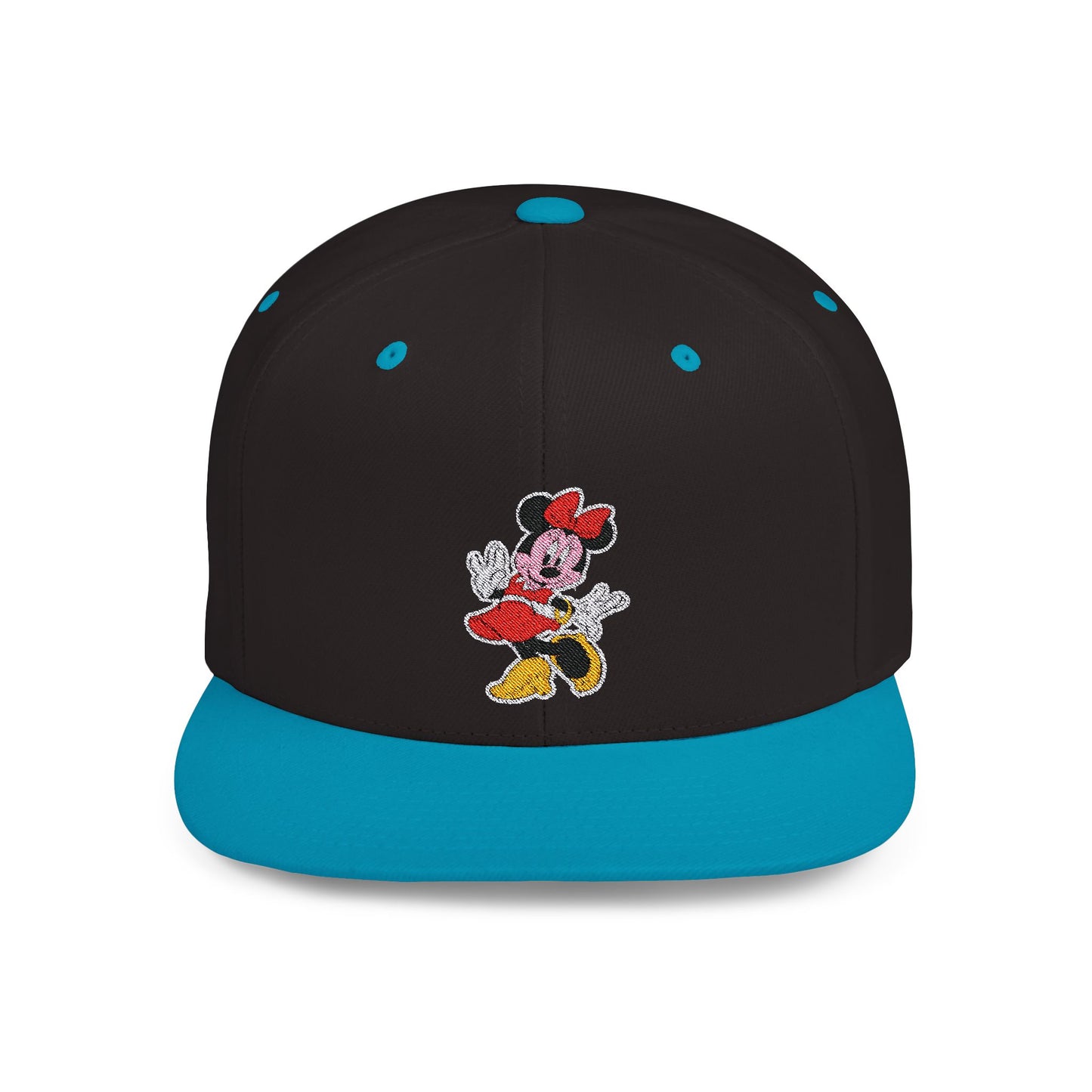 Minnie Mouse Art Flat Bill Snapback – Lightweight, Custom Fit, Premium Quality